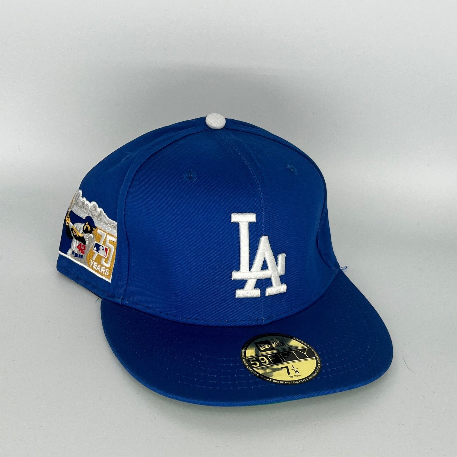 New Era Size 7 Blue Los Angeles Dodgers 75 Years Jackie Robinson Size ONE SIZE - 1 Thumbnail
