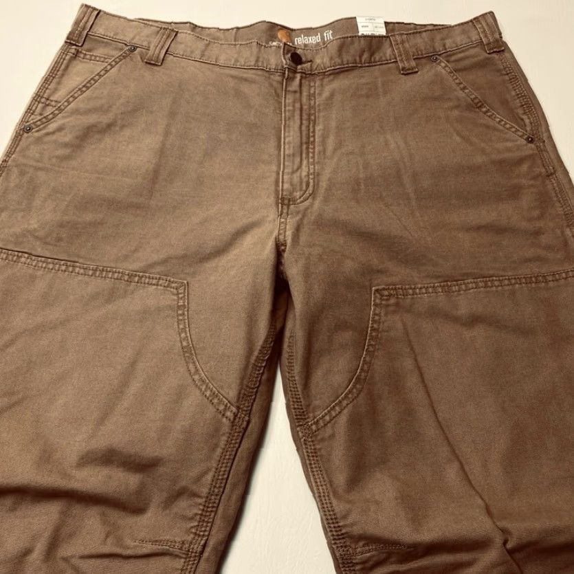 Carhartt VINTAGE Carhartt Carpenter Pants Double Knee Duck Canvas Mens 42x34 Brown Work 8526 Size US 42 / EU 58 - 4 Thumbnail