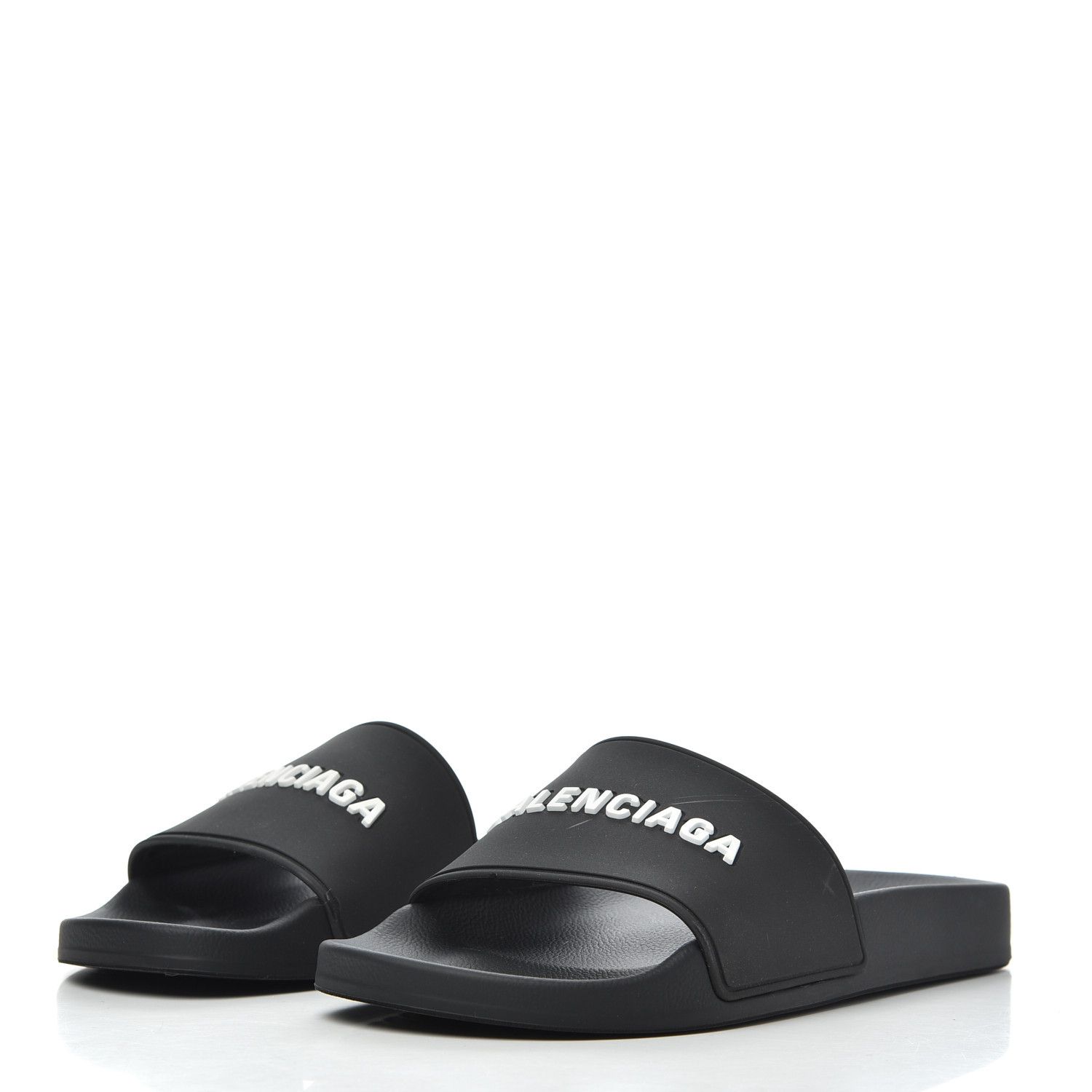 Balenciaga o1la1rc1a0724 Pool Slide Sandal in Black Size US 8 / IT 38 - 3 Thumbnail
