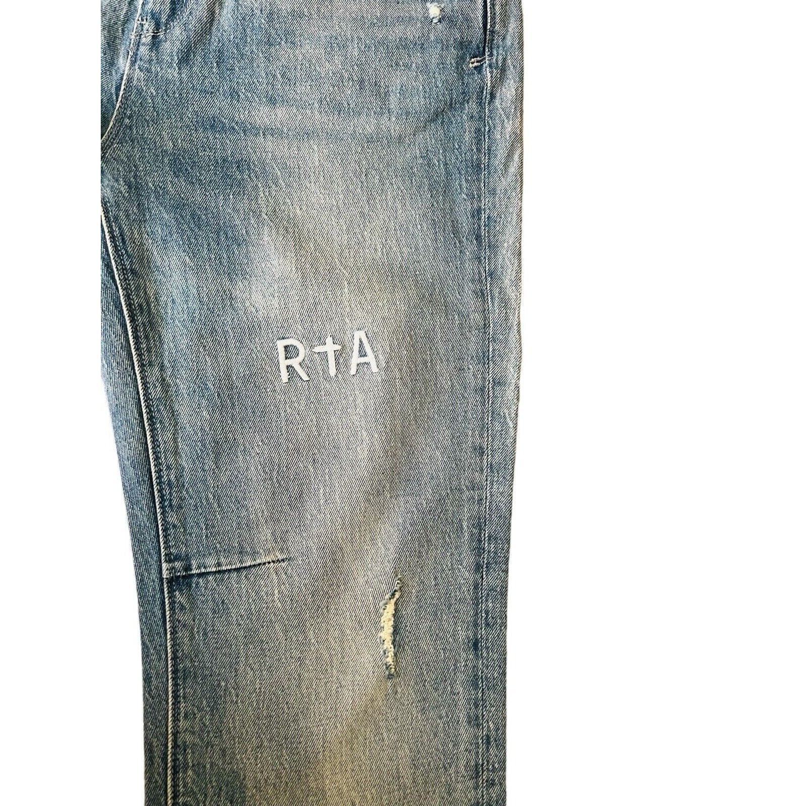 Rta RtA Mens Denis Flared Skinny Jeans Blue $245 Size 31/32 Size US 31 - 5 Thumbnail