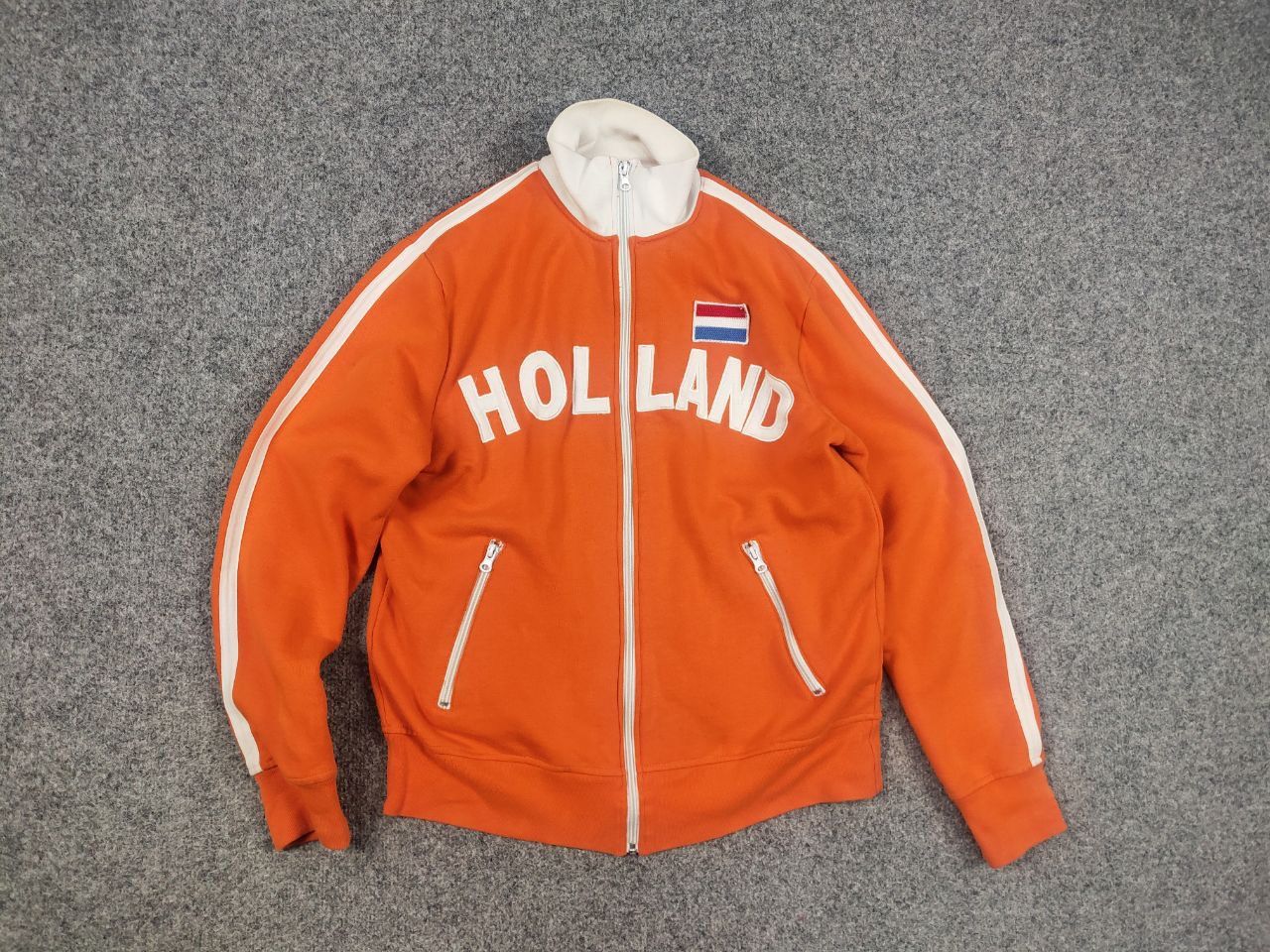 Vintage Vintage rare Holland Orange Big Logo Zip Track Jacket Y2K Size US S / EU 44-46 / 1 - 9 Thumbnail