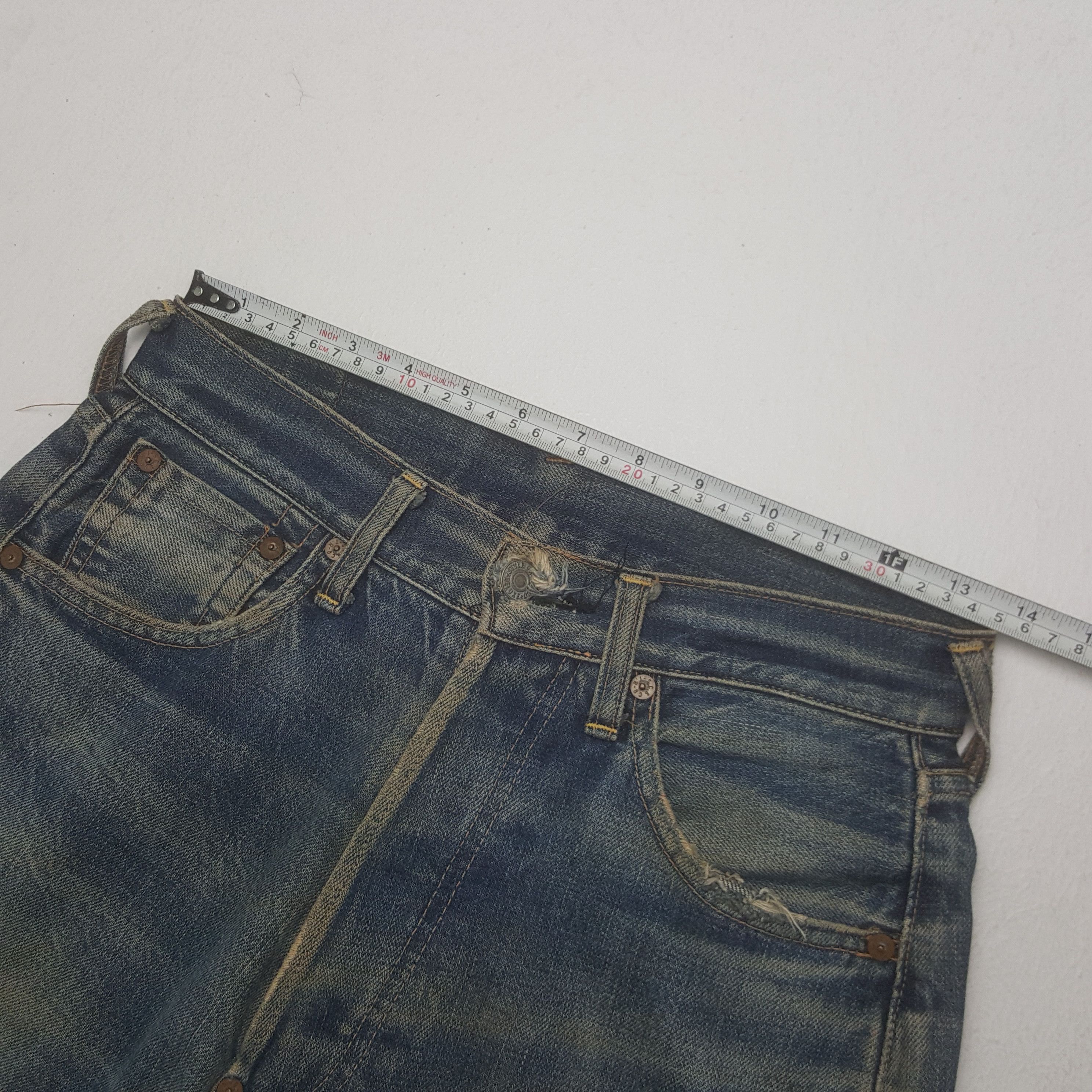 Evisu Vintage Evis Japanese Brand Daicock Custom Art Denim Jeans Size US 27 - 9 Thumbnail