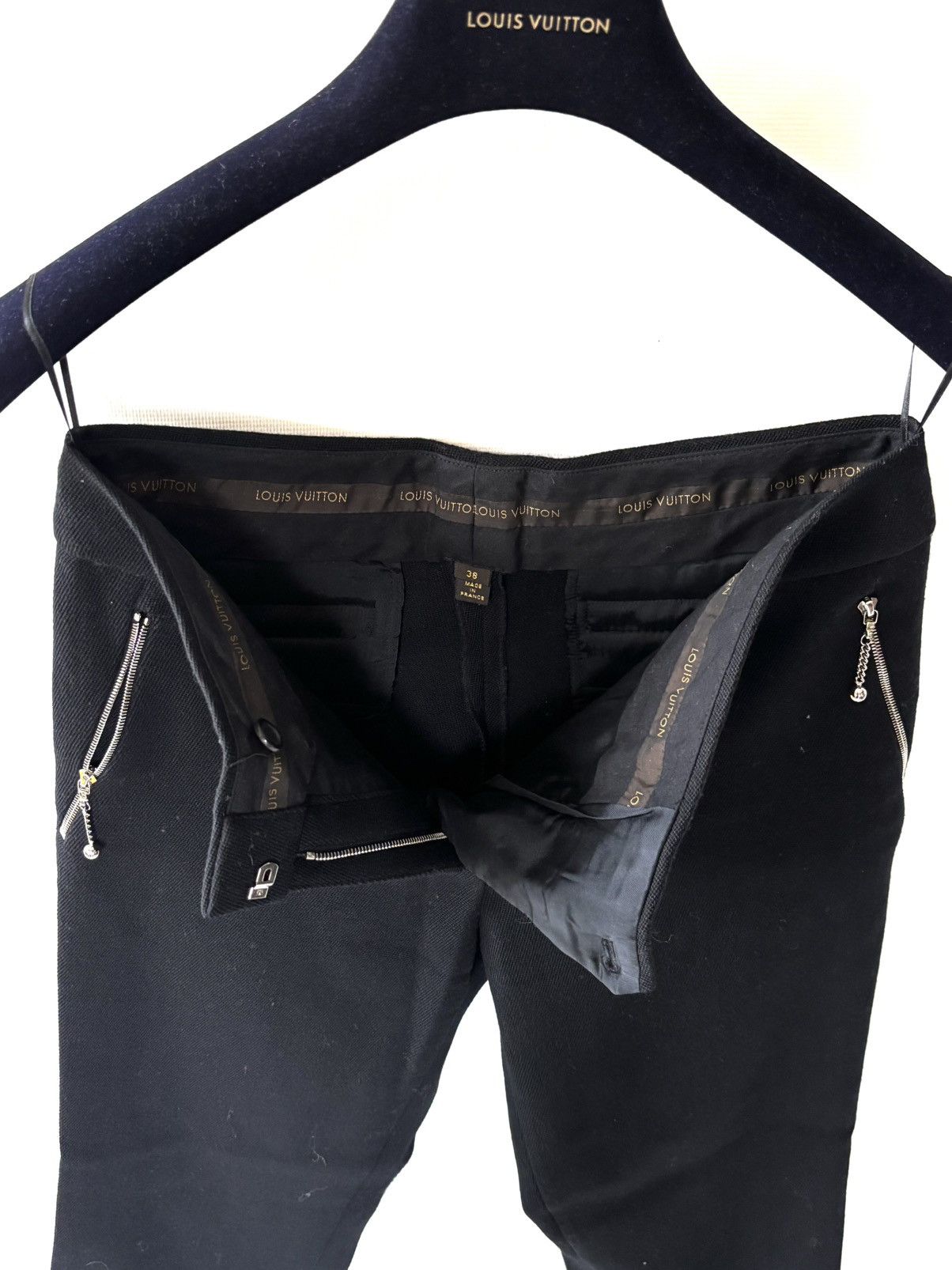 Louis Vuitton Louis Vuitton Zipped Wool Pants Size 26" / US 2 / IT 38 - 4 Thumbnail
