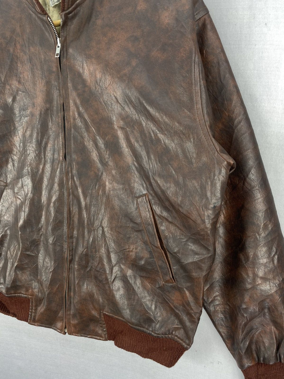 Japanese Brand Vintage 90’s Y.Jac Leather Jacket Size US L / EU 52-54 / 3 - 3 Thumbnail