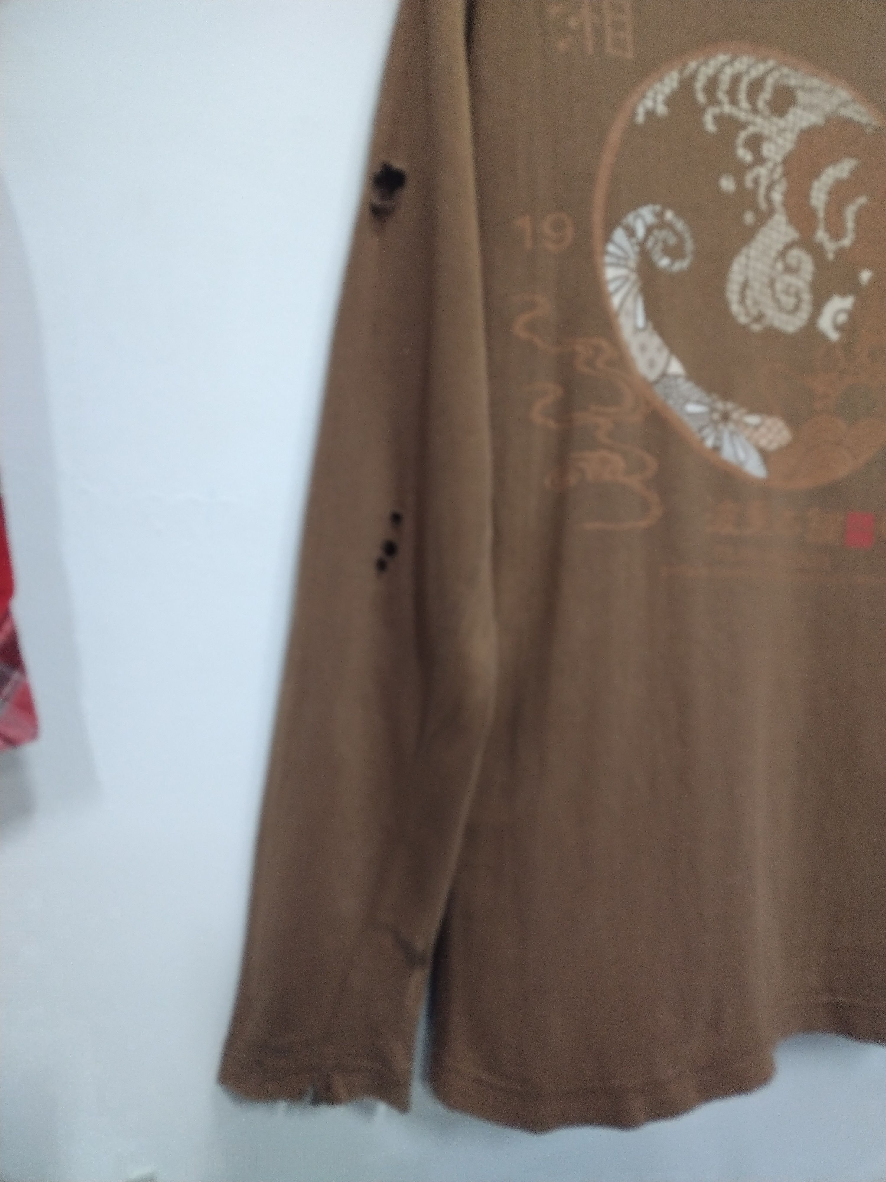 Japanese Brand Crazy TRASH DISTRESSED JAPANESE TRADITIONAL JAPAN KARAKURI T Size US M / EU 48-50 / 2 - 12 Thumbnail