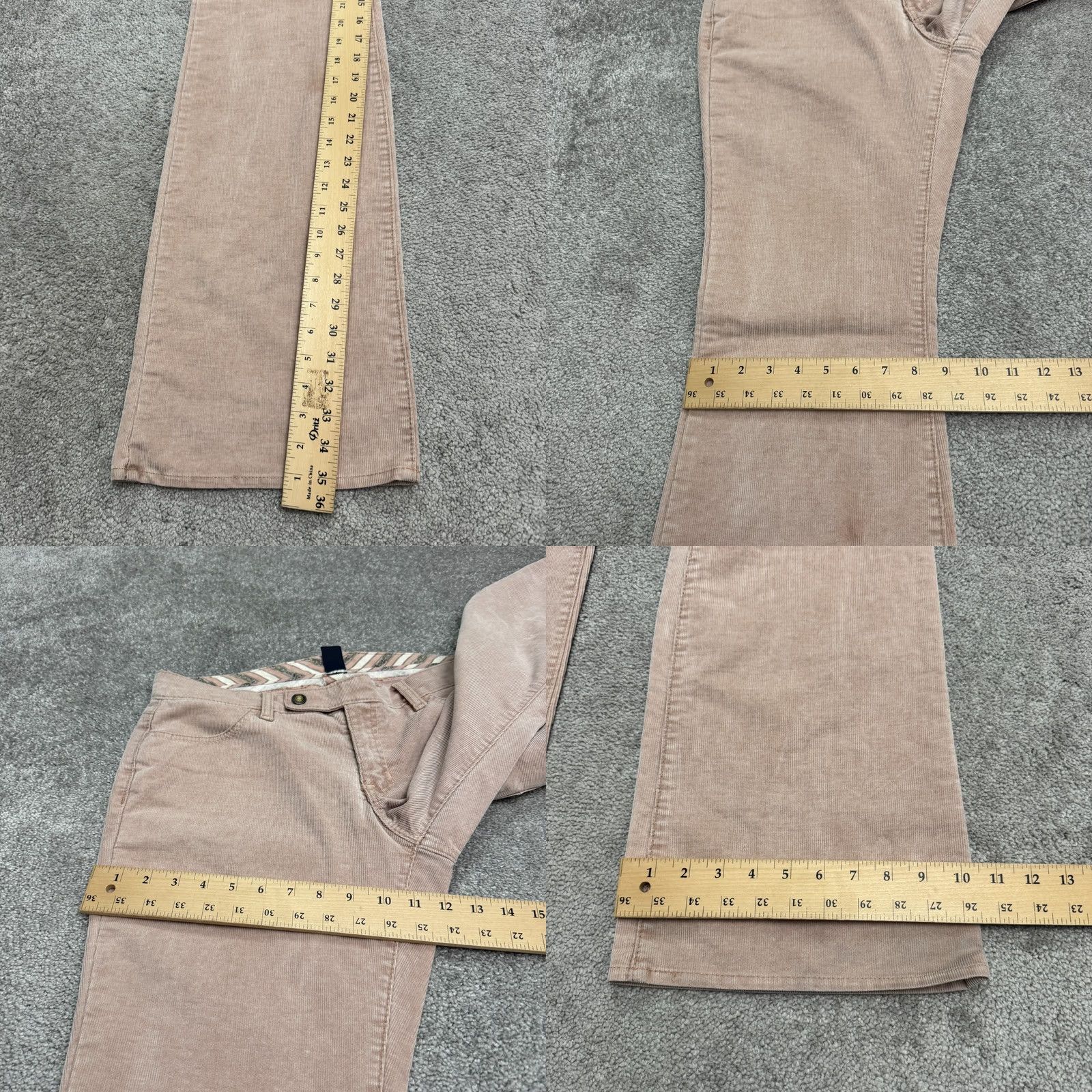 Gap Gap Corduroy Pants Womens 10 Long Pink Mid Rise Stretch Casual Y2K Flared Leg Size 32" / US 10 / IT 46 - 9 Thumbnail