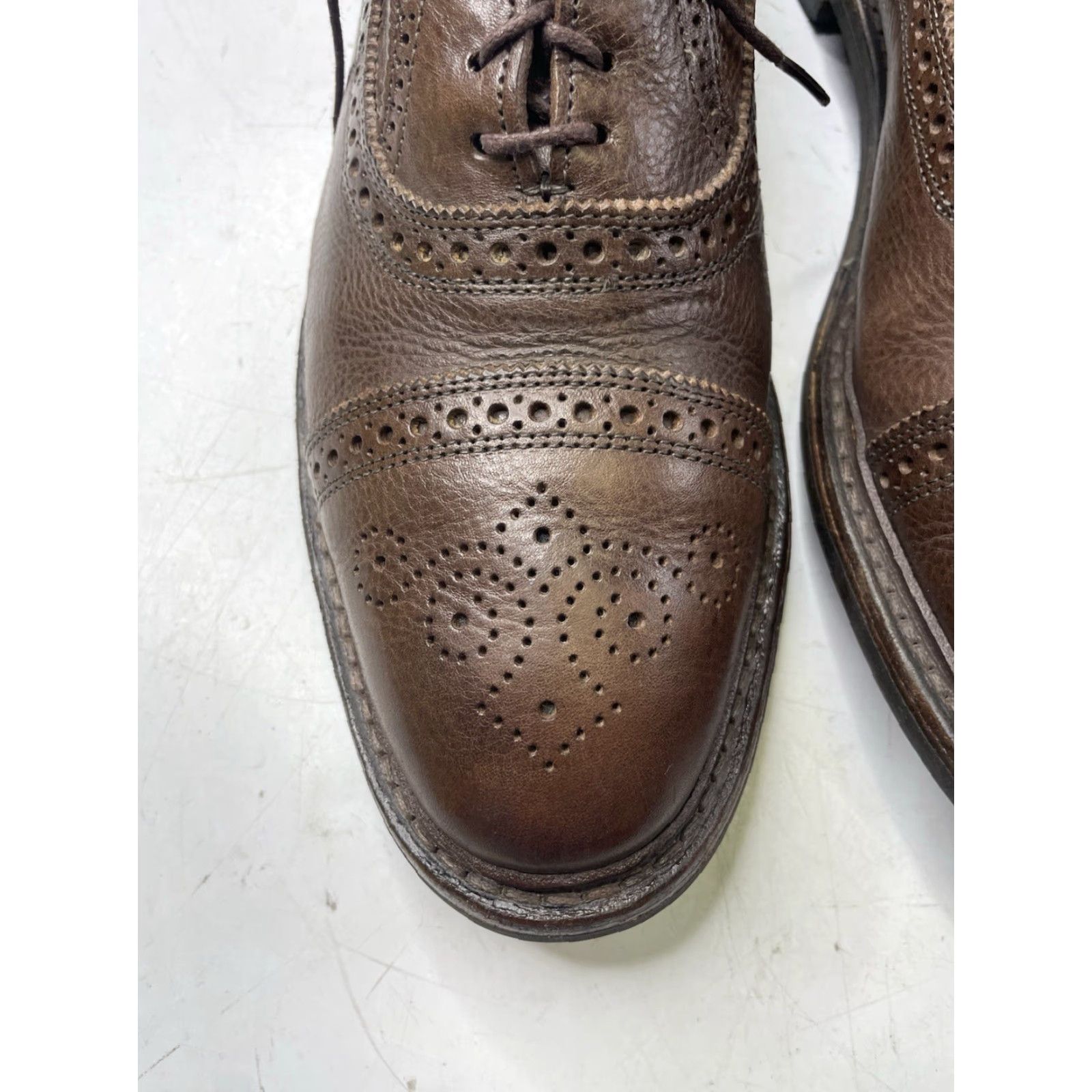 Allen Edmonds Strandmok Brown Leather Cap Toe Oxford Dress Shoes 11.5 D Mens Shoes Brown Leather Oxford Cap Toe Dress Shoes 11.5 D Mens