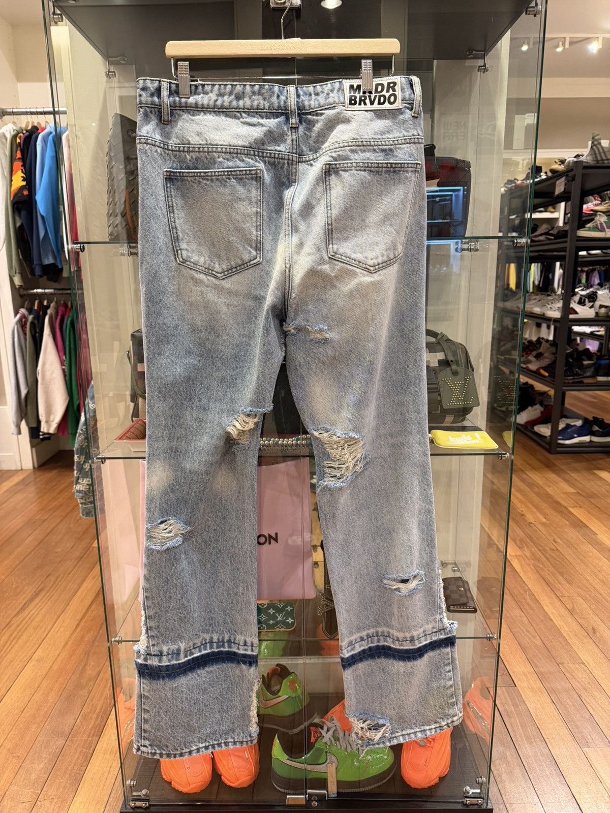 Who Decides War Who Decides War Distressed Flared Denim Jeans Size US 34 / EU 50 - 2 Thumbnail
