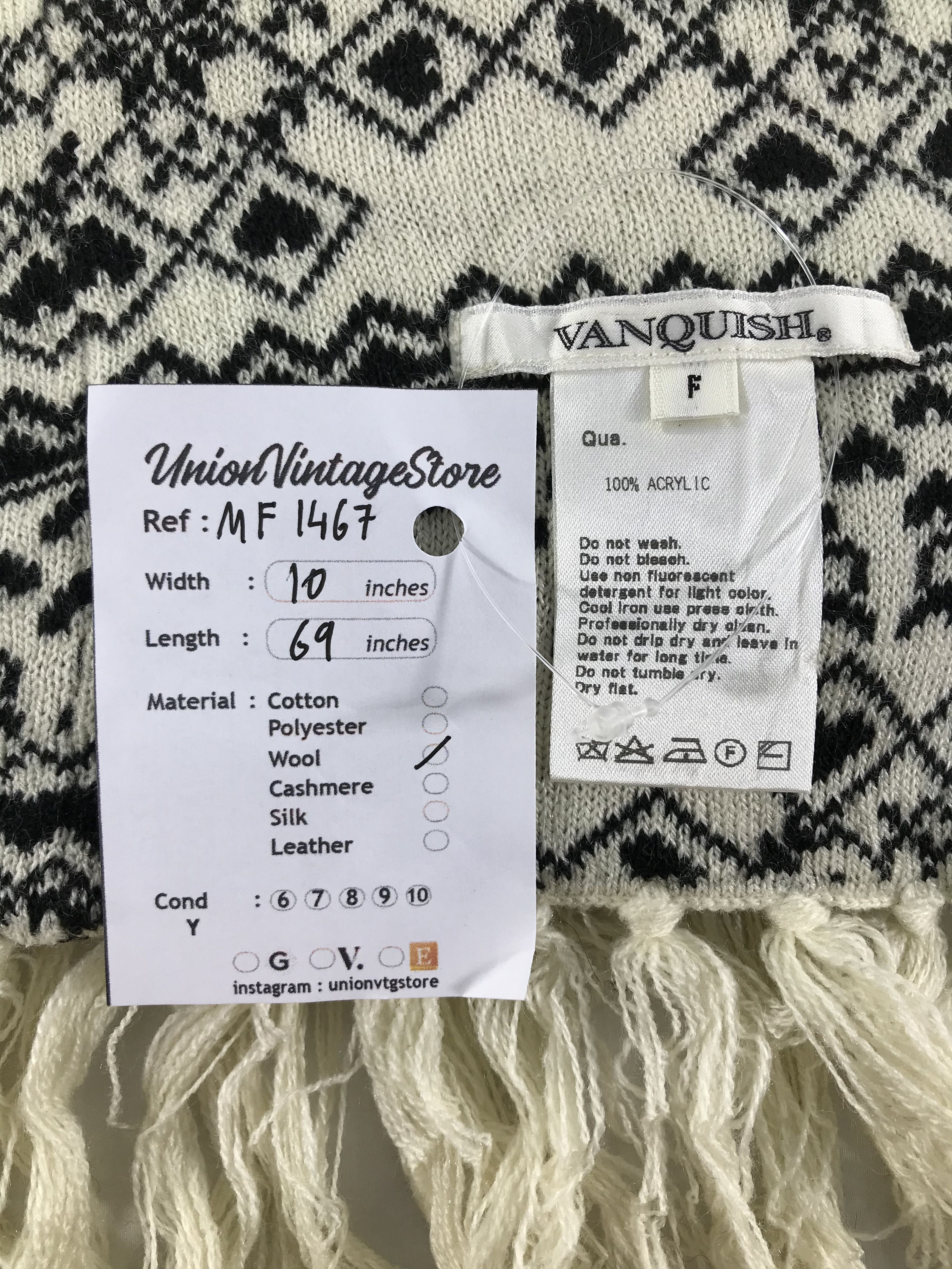Vanquish Vintage Vanquish Scarf/Muffler/Neckwear MF1467 Size ONE SIZE - 4 Thumbnail