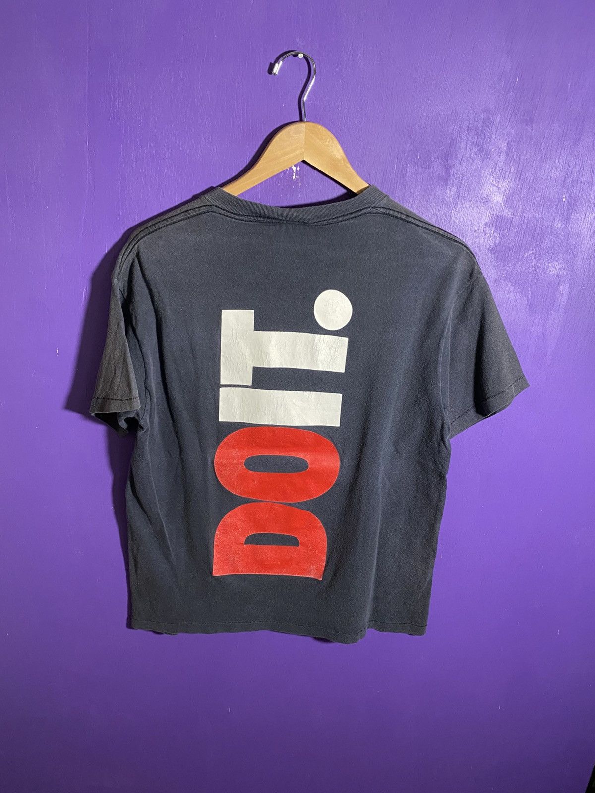 Nike × Vintage Vintage 90s Nike Just do it faded spellout tee Size US M / EU 48-50 / 2 - 2 Thumbnail