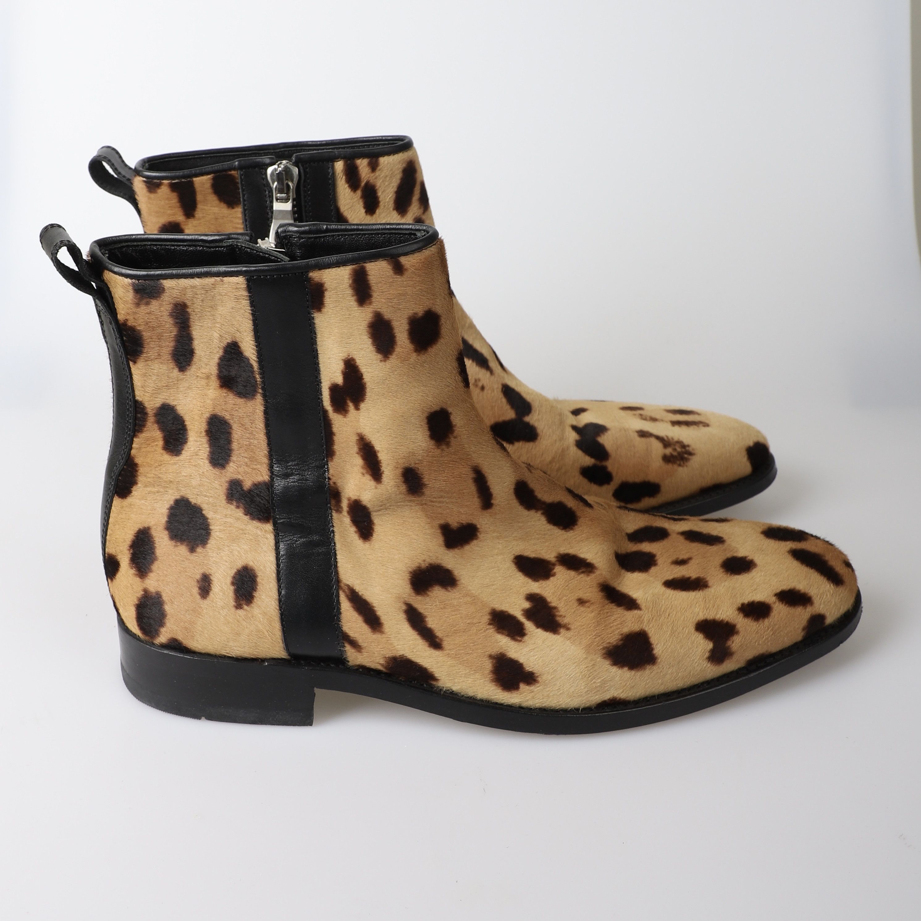 Balmain 42 / Balmain Leopard Pony Hair Chelsea Boots Size US 9 / EU 42 - 4 Thumbnail