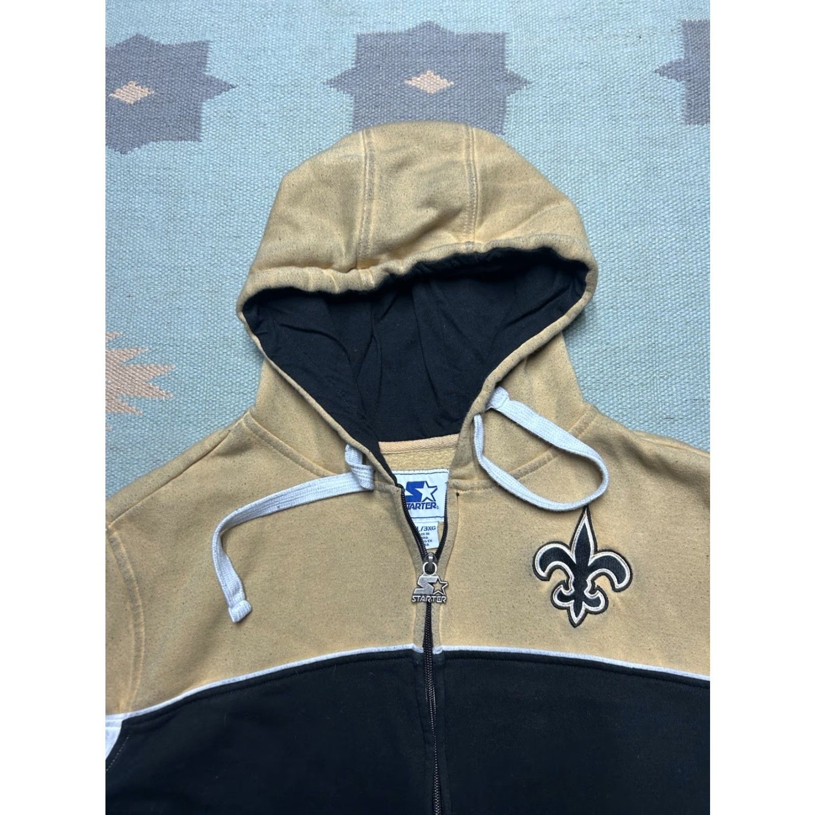Starter Starter full zip hoodie sweatshirt New Orleans Saints football NFL men’s 3XL Size US XXL / EU 58 / 5 - 4 Thumbnail