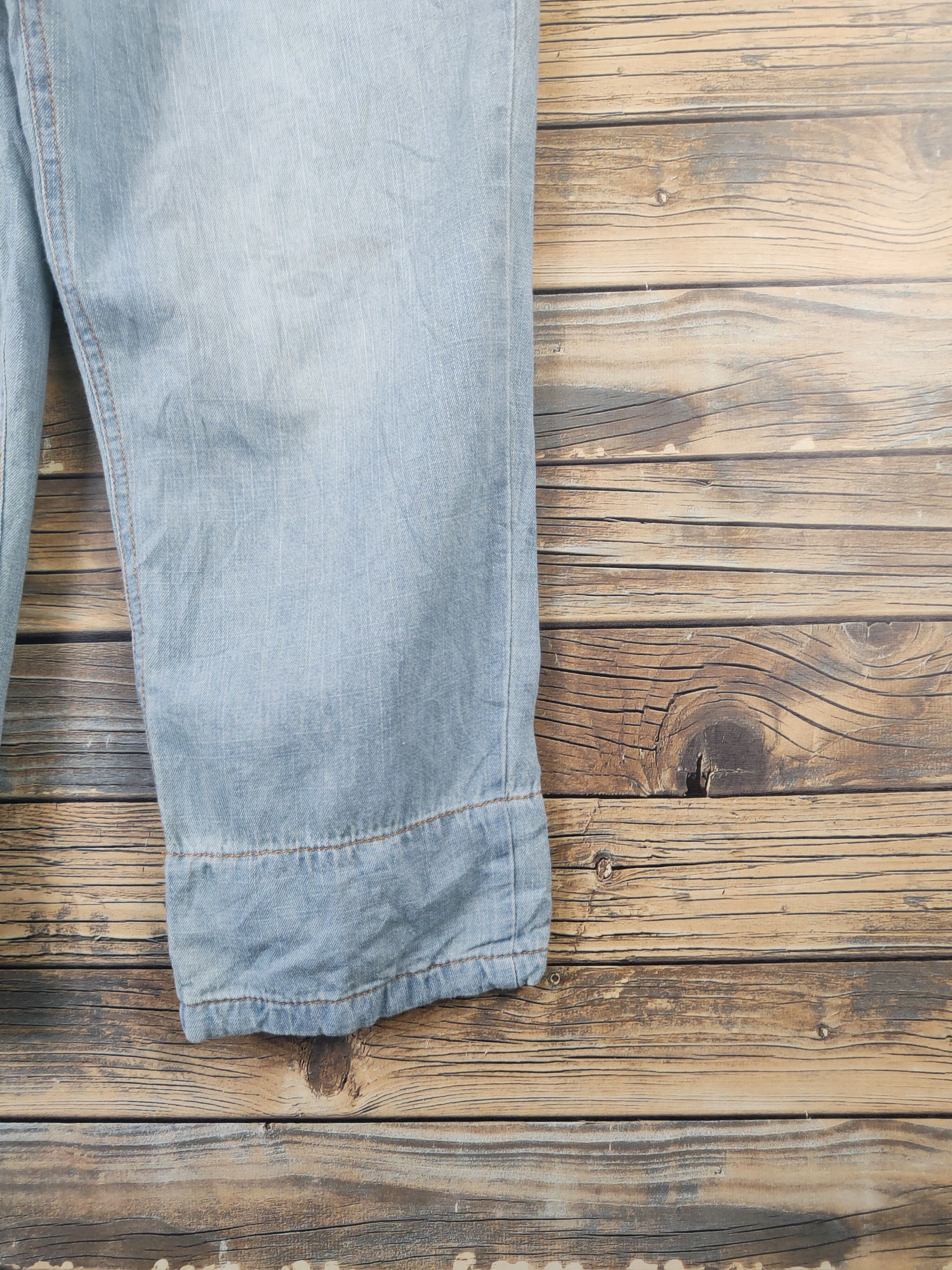 Japanese Brand × Vintage Retro Design 💥 R.F.V Light Blue Soft Denim Jumpsuits Size 33" - 9 Thumbnail