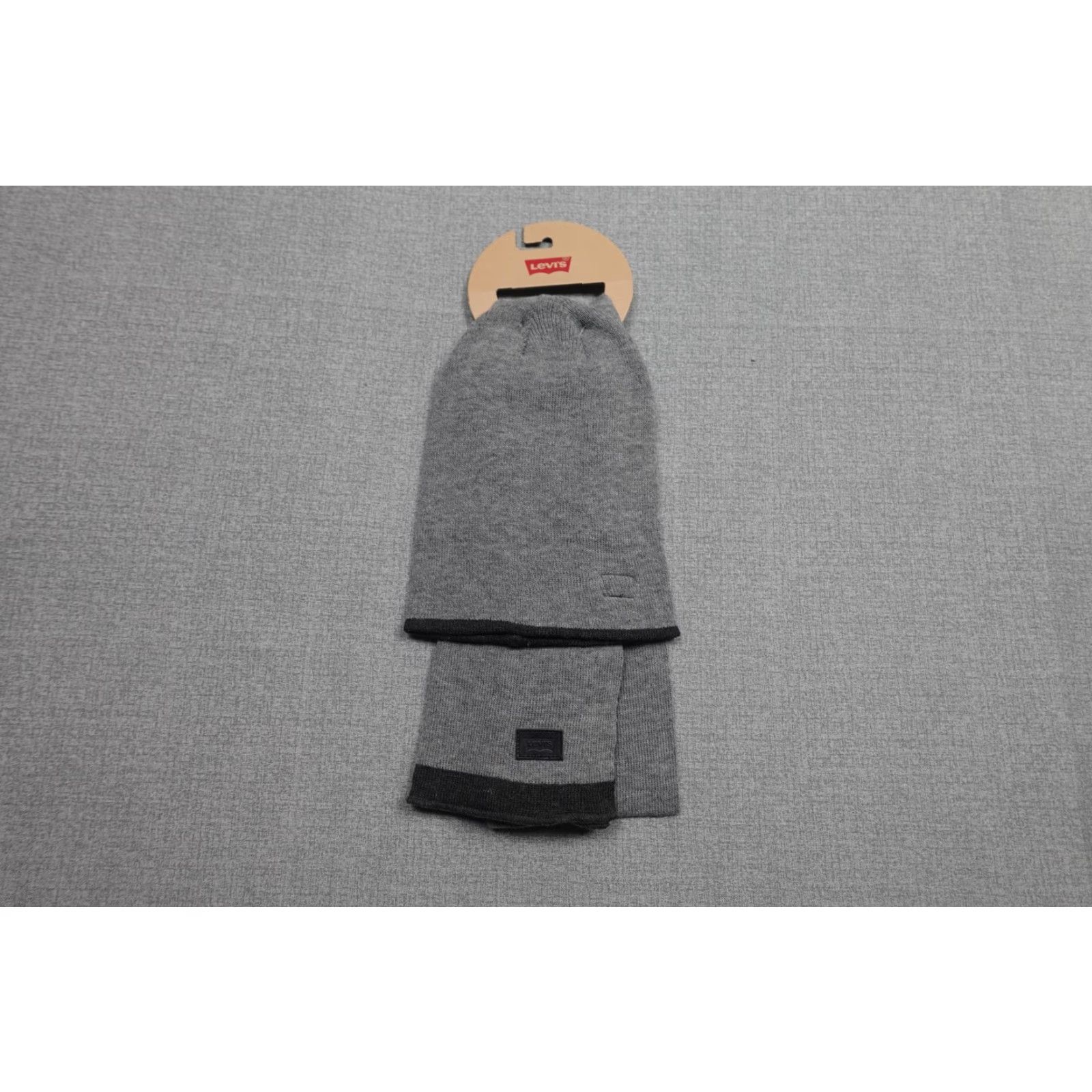 Levi's Levi's Beanie Scarf Set Mens One Size Gray Knit Winter Hat OS NWT Cold Weather Size ONE SIZE - 2 Thumbnail