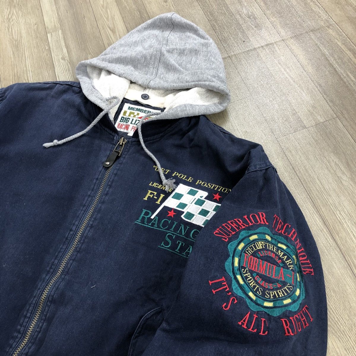 Formula 1 × Vintage Vintage 90s Formula 1 Big Lizard Racing Staff Bomber Jacket Size US L / EU 52-54 / 3 - 3 Thumbnail