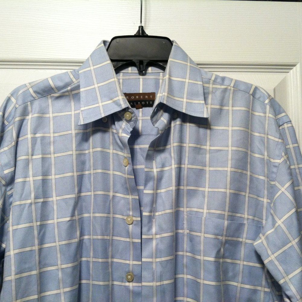 Robert Talbott ROBERT TALBOTT MEN'S BLUE COTTON CASUAL SHIRT SIZE: M Size US M / EU 48-50 / 2 - 2 Thumbnail