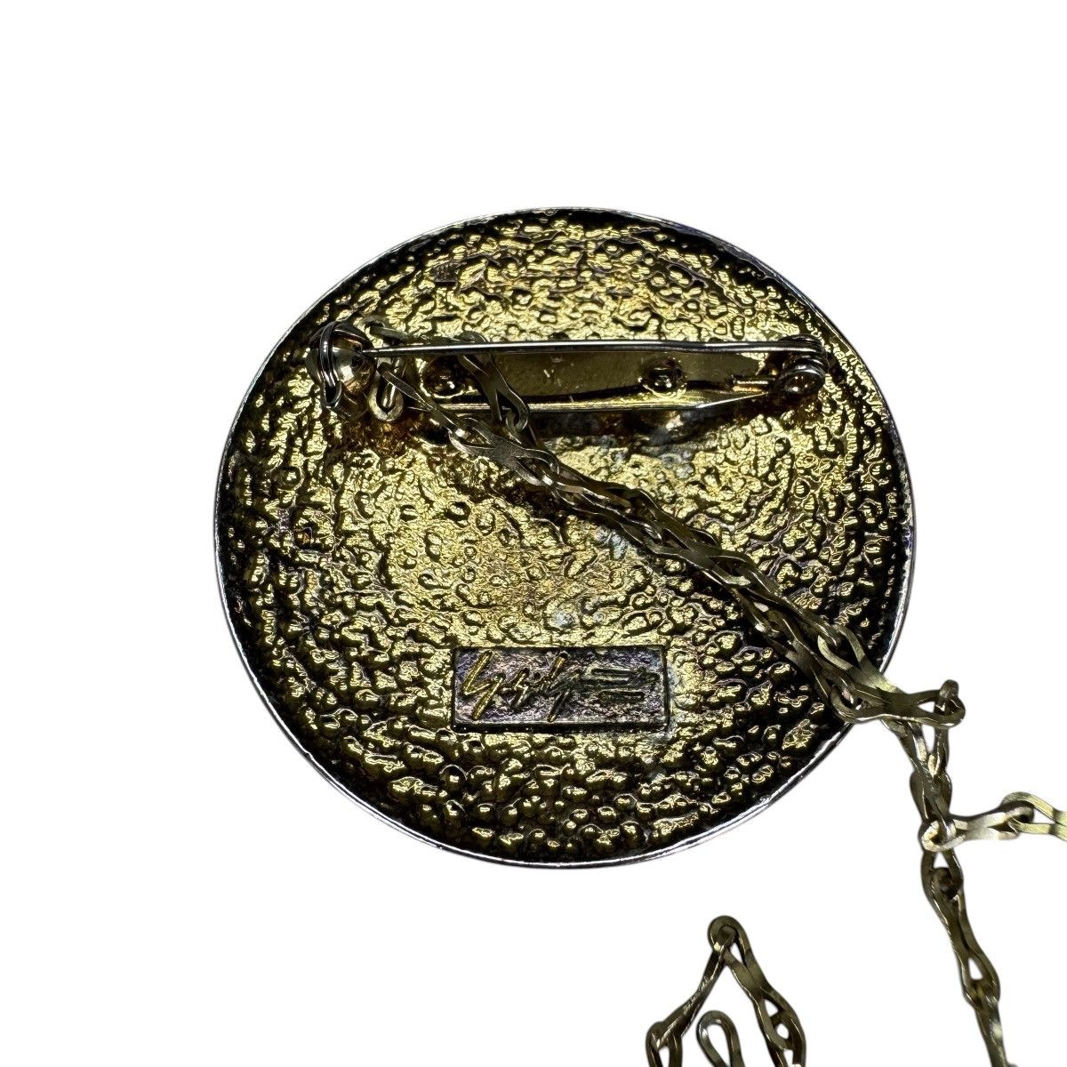 Yohji Yamamoto 🔥YOHJI YAMAMOTO POTRAIT & GANESHA DEITY CHAIN BROACH PIN Size ONE SIZE - 7 Thumbnail