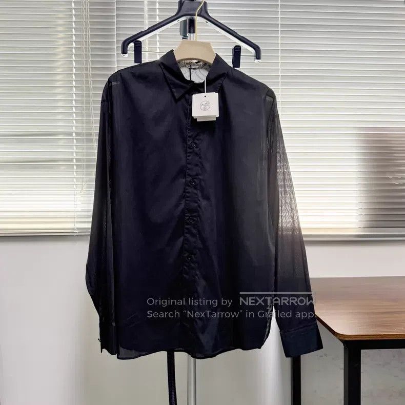 Hermes Hermes Long Sleeve Shirt, Double Layer Design, Thin Cotton Size S / US 4 / IT 40 - 1 Thumbnail