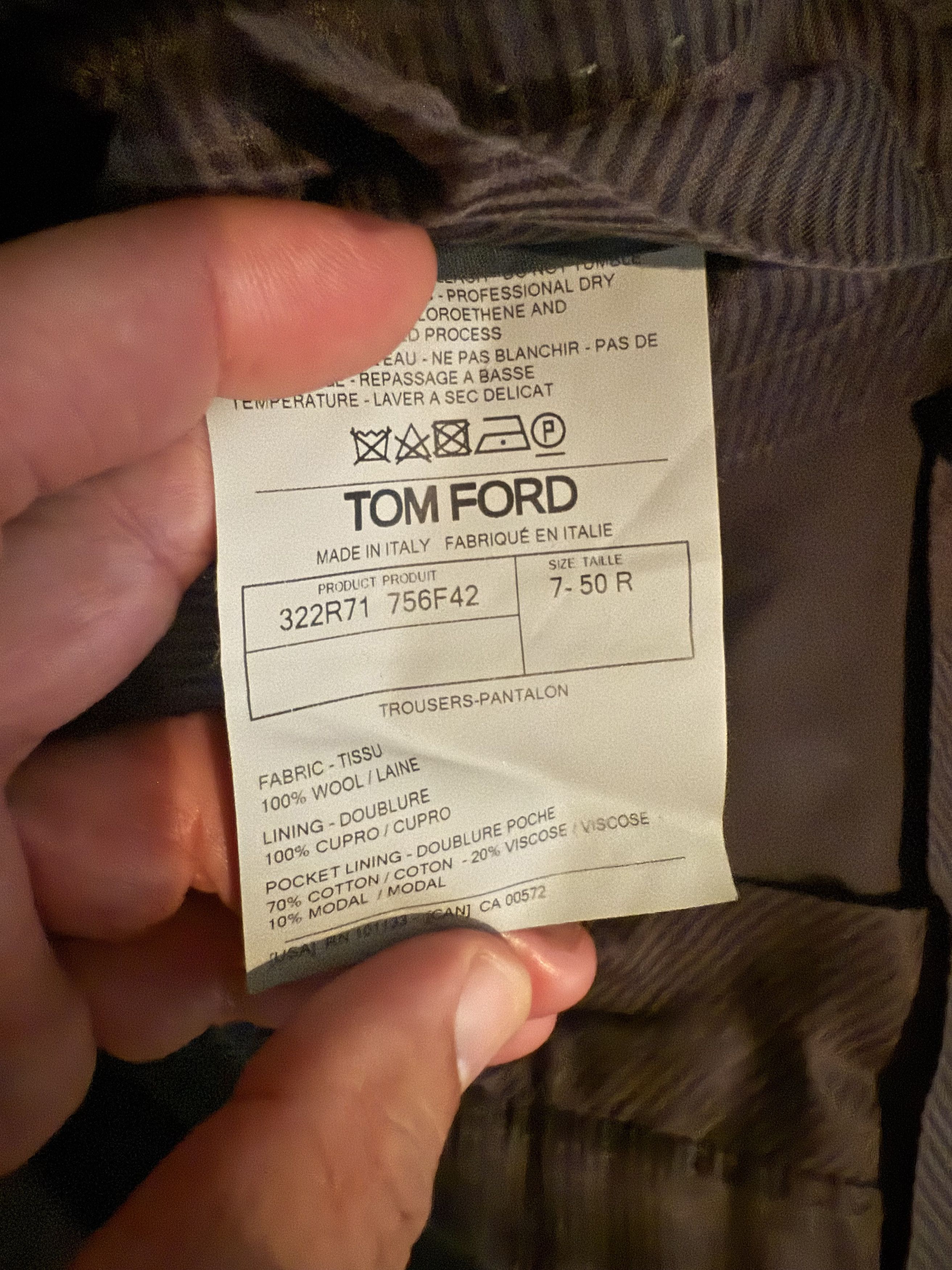 Tom Ford Best Dressed Rare $1,900 w/tax Tom's Personal Favorite Pants Size US 34 / EU 50 - 21 Thumbnail