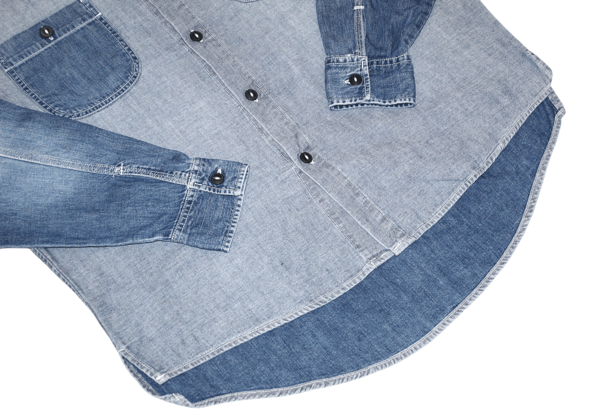 Diesel 80's Diesel Blue Denim Sanforized 55-R Work Baggy Shirt Size US XL / EU 56 / 4 - 7 Thumbnail