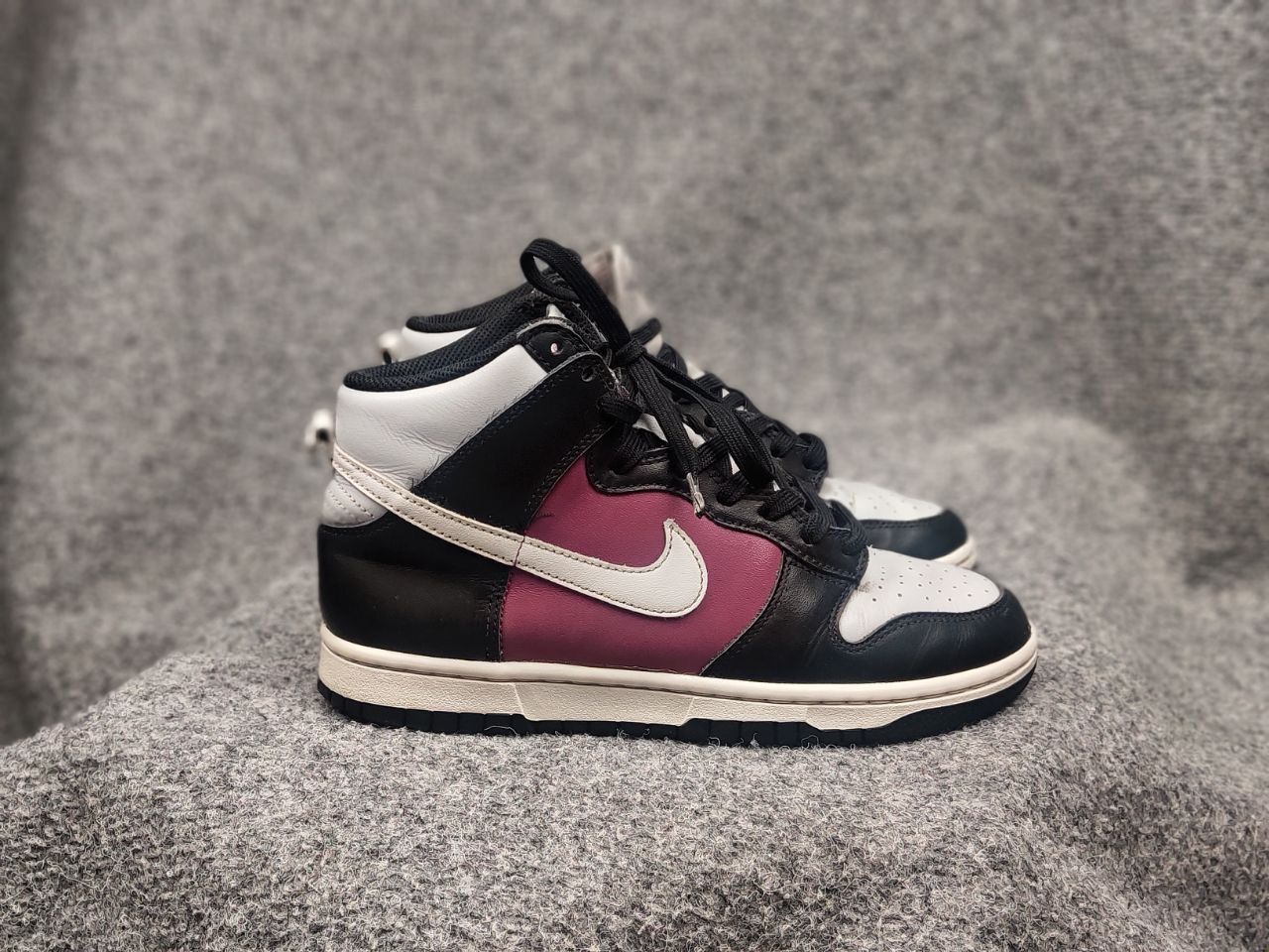 Nike Nike Dunk High Black Summit Rosewood Leather Sneakers Shoes Size US 7 / IT 37 - 6 Thumbnail