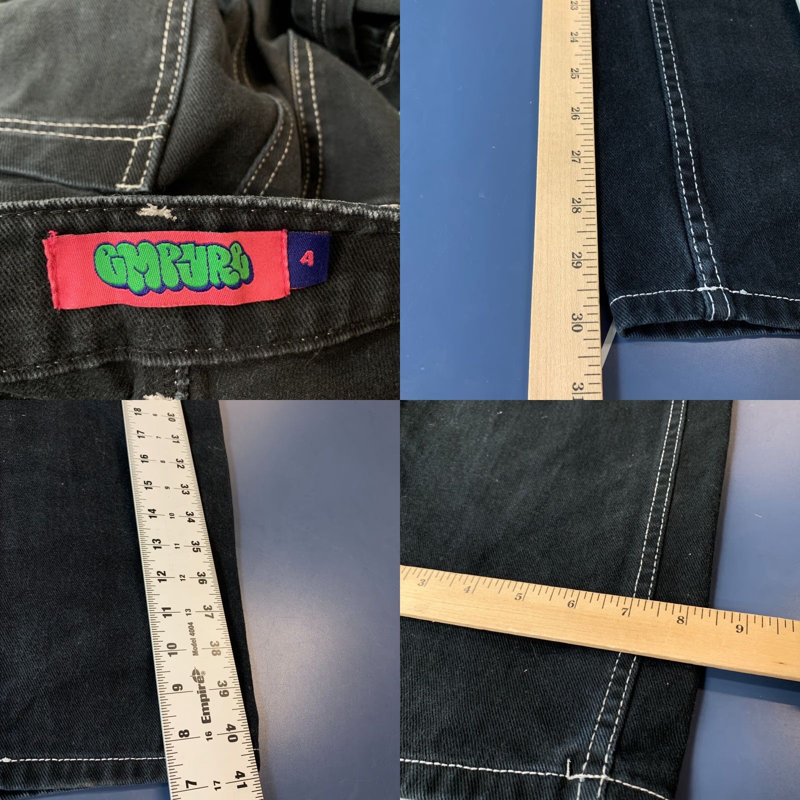 Empyre Empyre Black Denim Carpenter Pants Womens Size 4 Skater Tori 28x30 Size 27" / US 4 / IT 40 - 9 Thumbnail