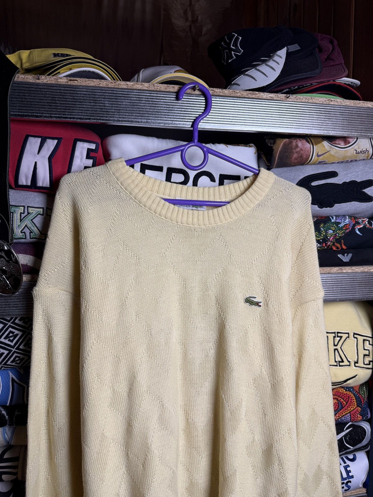Lacoste Lacoste Vintage Sweater Knit Casual Yellow 90s Hype Rare Size US M / EU 48-50 / 2 - 3 Thumbnail