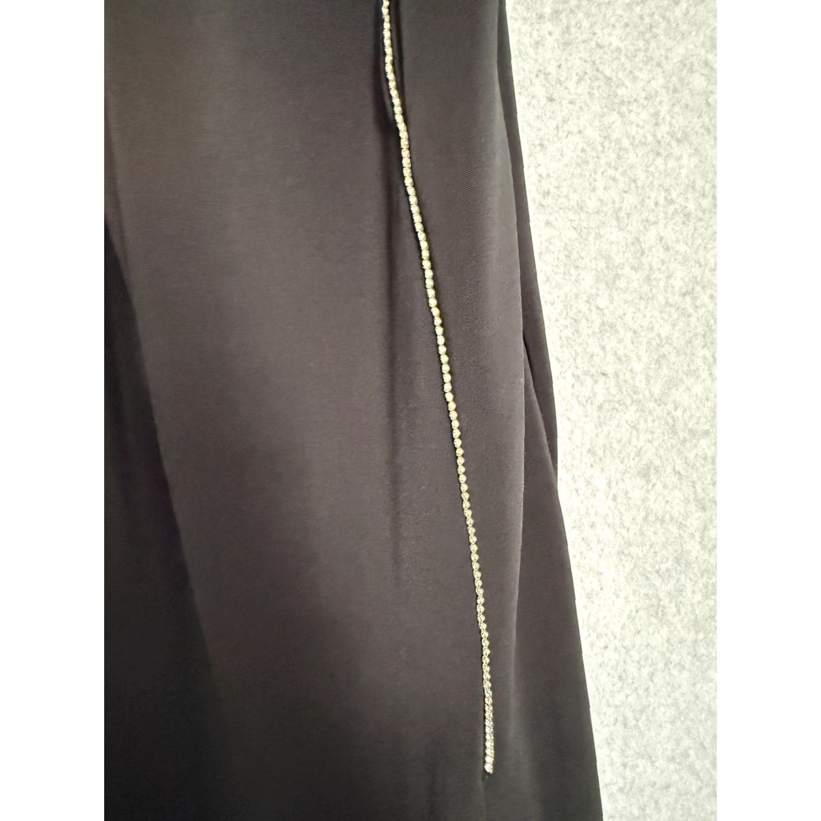 Vintage Dave & Johnny Dress Womens Medium BlacGown Rhinestone V Neck Maxi Formal Size M / US 6-8 / IT 42-44 - 3 Thumbnail