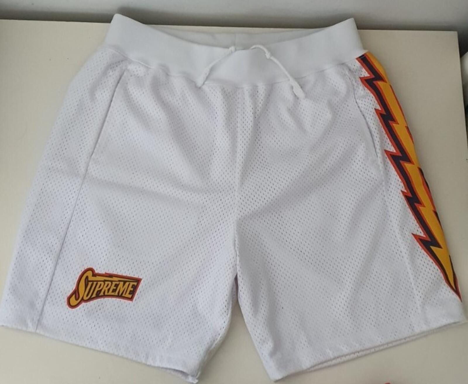 Supreme supreme lightning bolt basketball shorts | Grailed