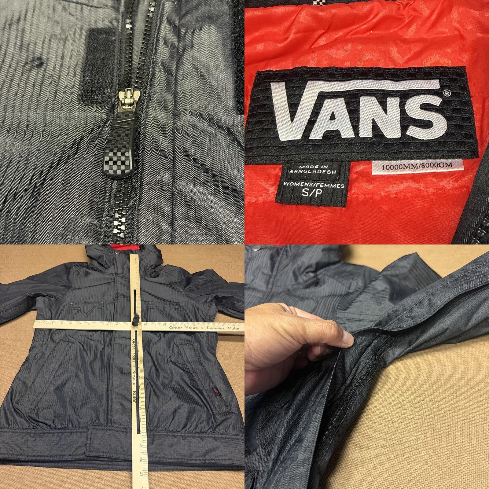 Vans Vans Womens Ski Jacket Waterproof Hooded Herringbone Insulated Skiing Winter Size S / US 4 / IT 40 - 9 Thumbnail