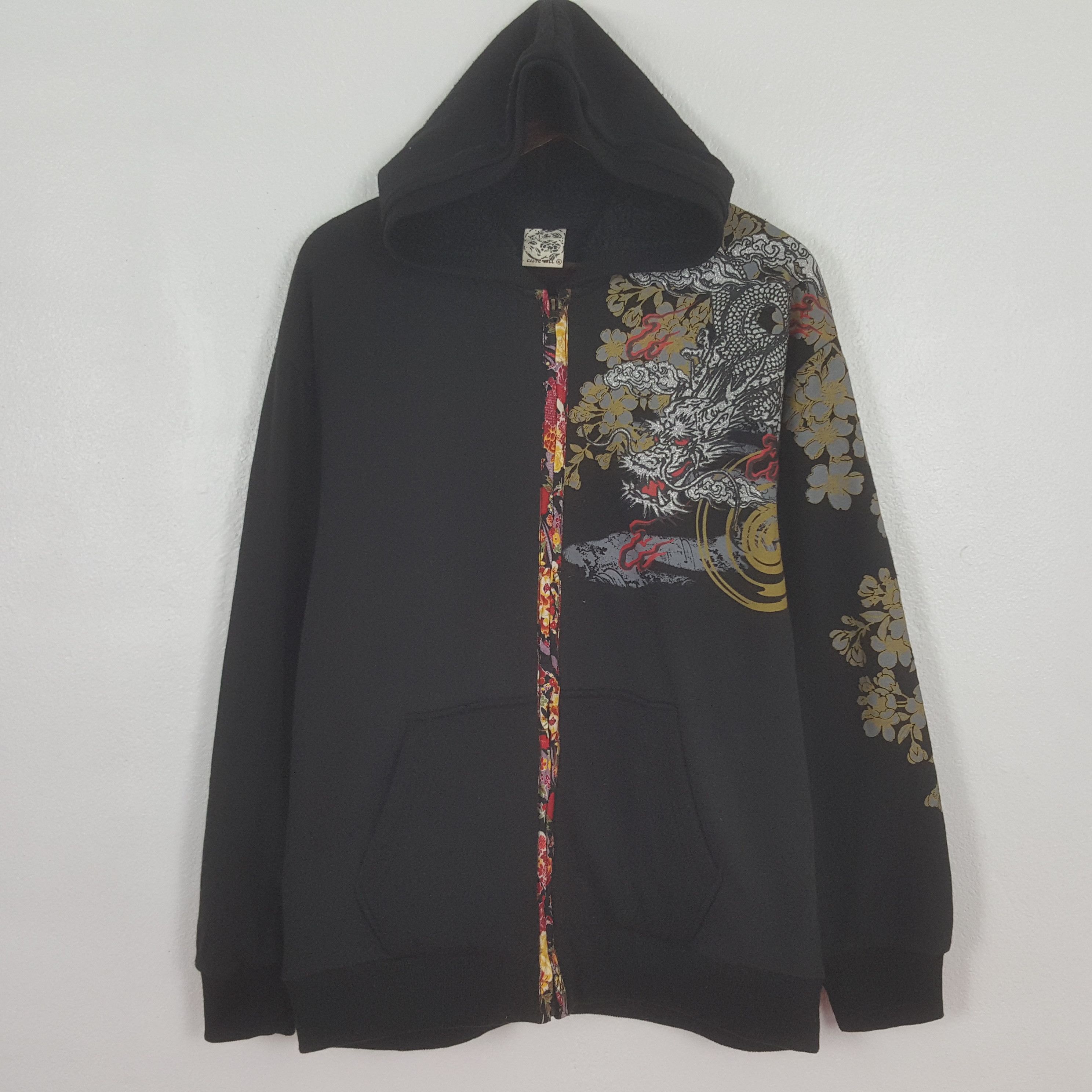 Japanese Brand Vintage Sukajan Dragon Overprinted Zipper Jacket Hoodie Size US L / EU 52-54 / 3 - 3 Thumbnail
