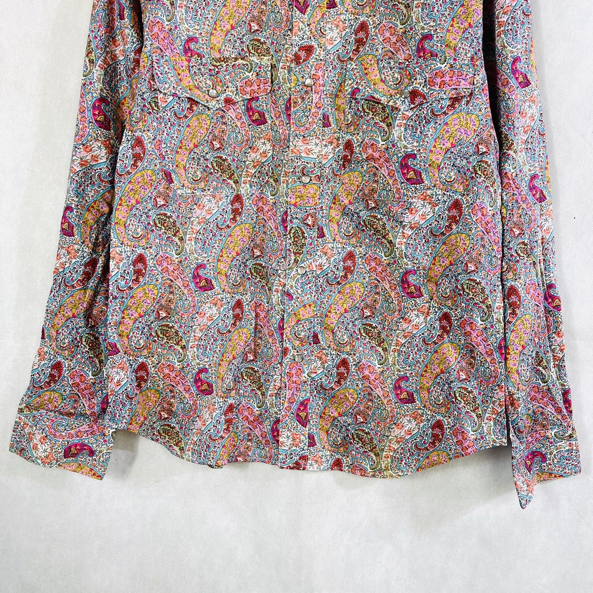 agnes b. Agnes B Homme Paris Paisley Psychedelic Pearl Snap Shirt Size US S / EU 44-46 / 1 - 4 Thumbnail