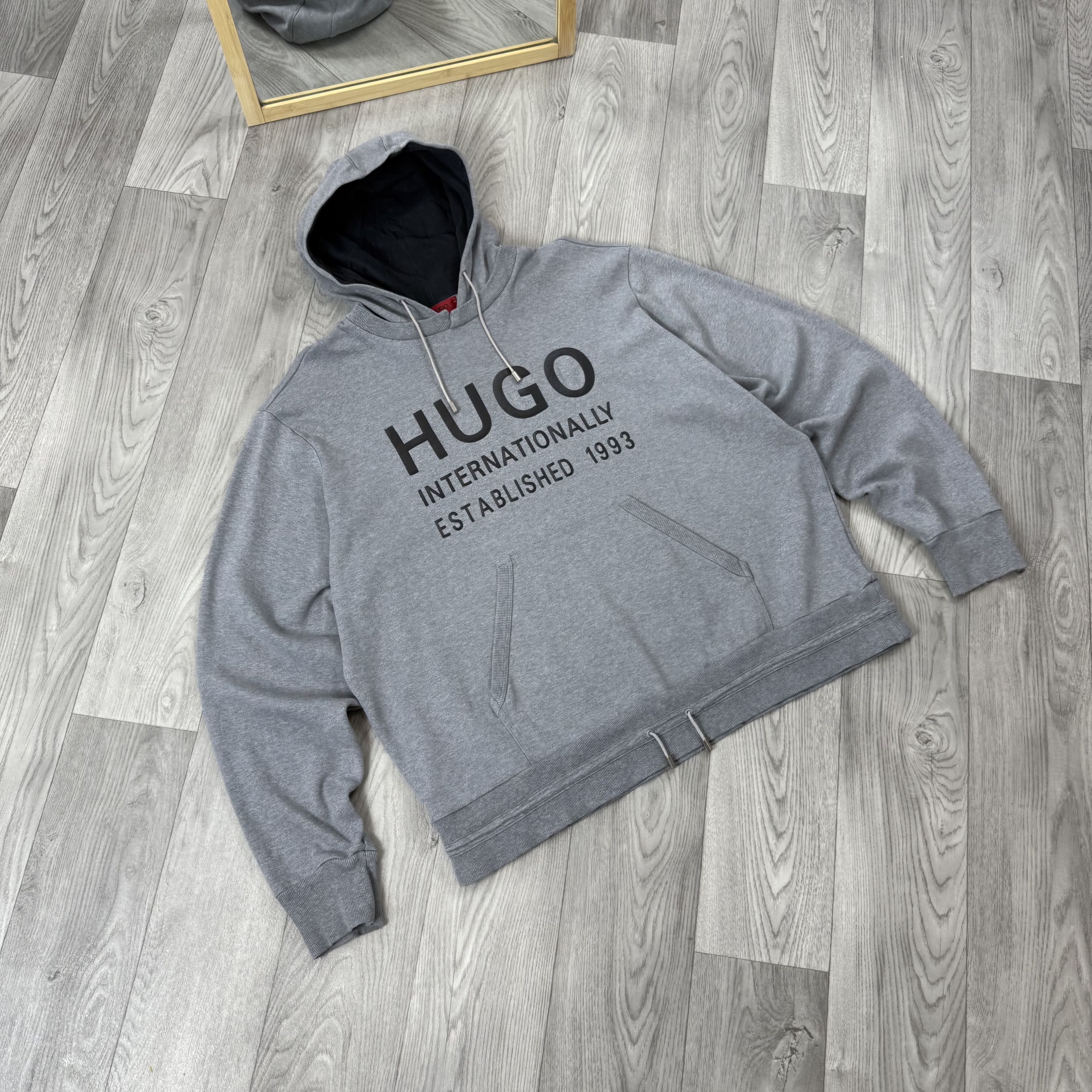 Hugo Boss HUGO by Hugo Boss Graphic Grey Hoodie Hooded Sweat Size US XL / EU 56 / 4 - 2 Thumbnail
