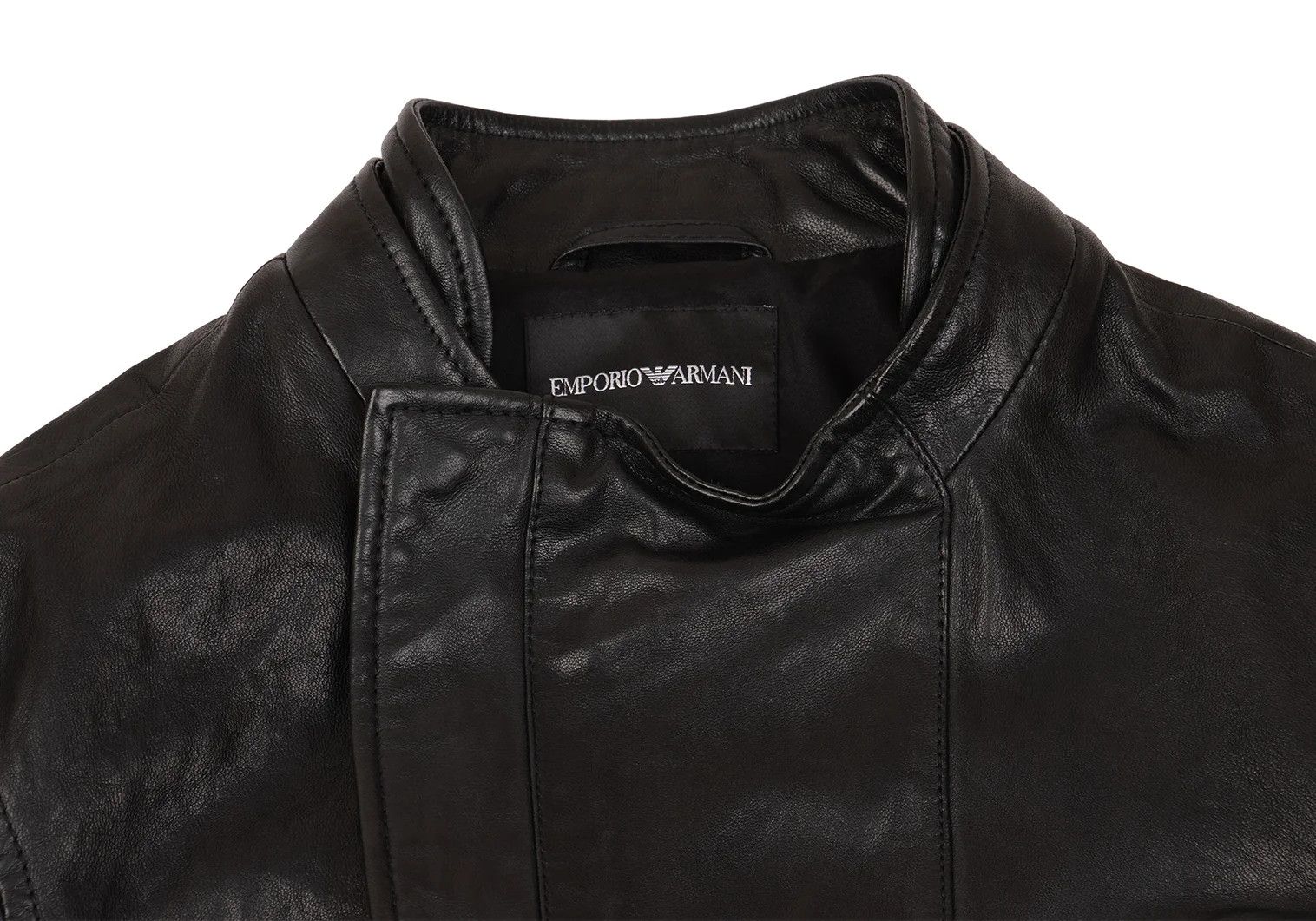 Emporio Armani Sheep Leather Rider Jacket in Black, Size 48 Size US M / EU 48-50 / 2 - 3 Thumbnail