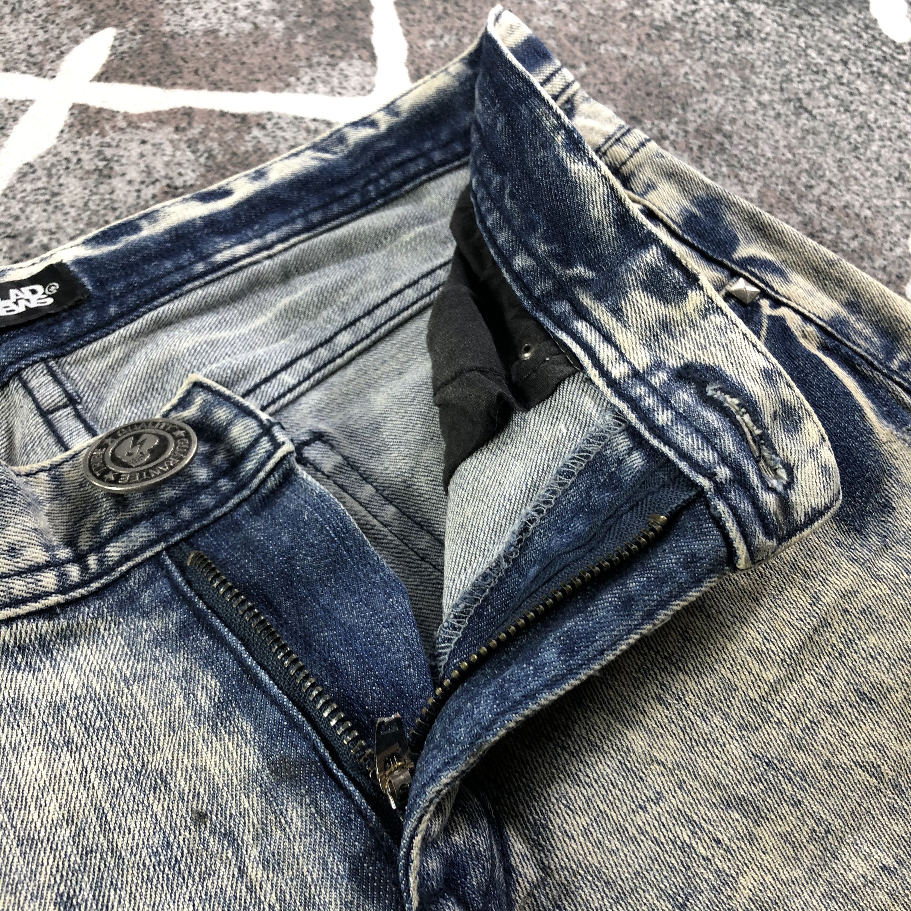 Japanese Brand Japanese Brand Faded Spiked Punk Jeans Size US 32 / EU 48 - 8 Thumbnail