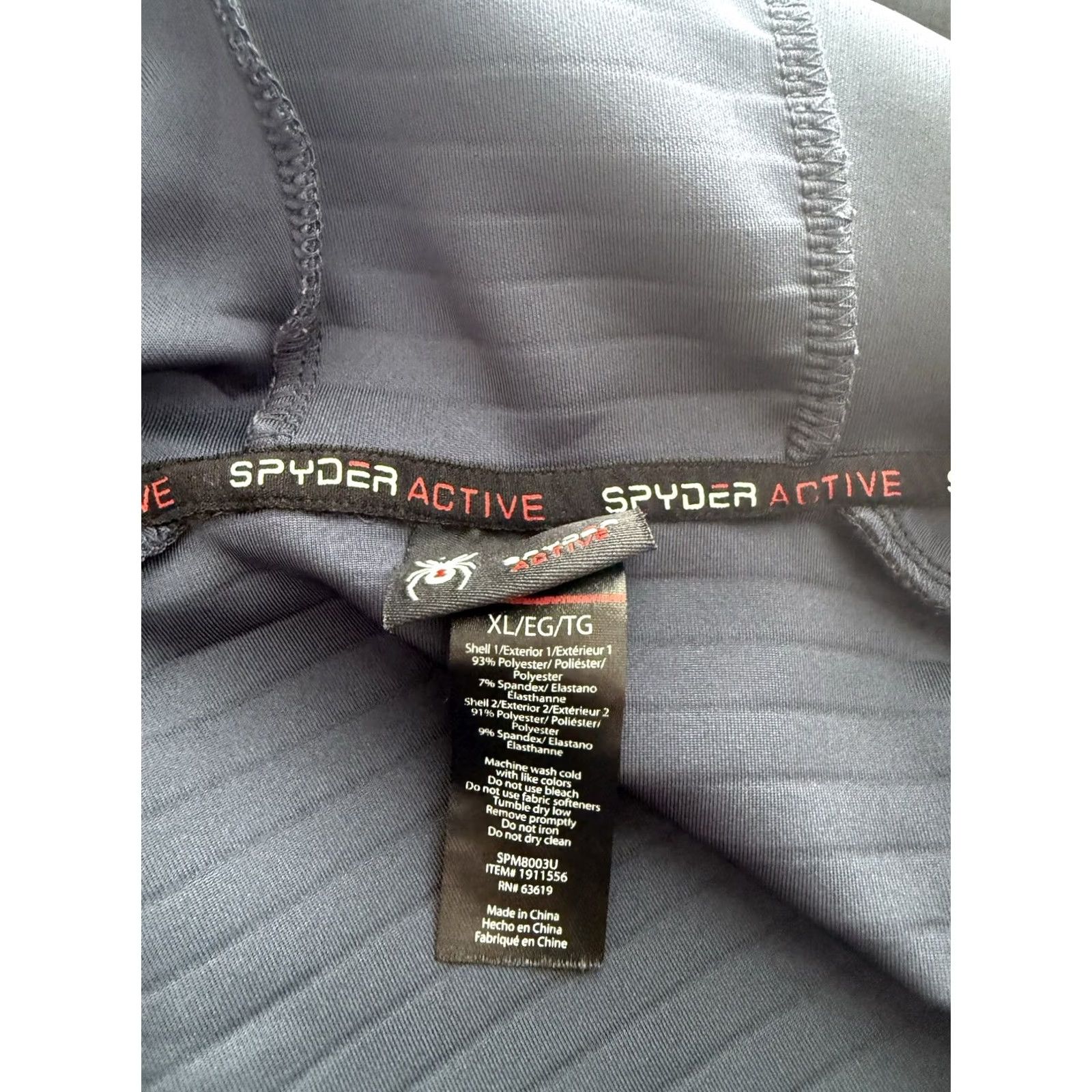 Spyder Spyder Active Hoodie Jacket Men's XL Navy Blue Full Zip Gym Outdoor Size US XL / EU 56 / 4 - 4 Thumbnail