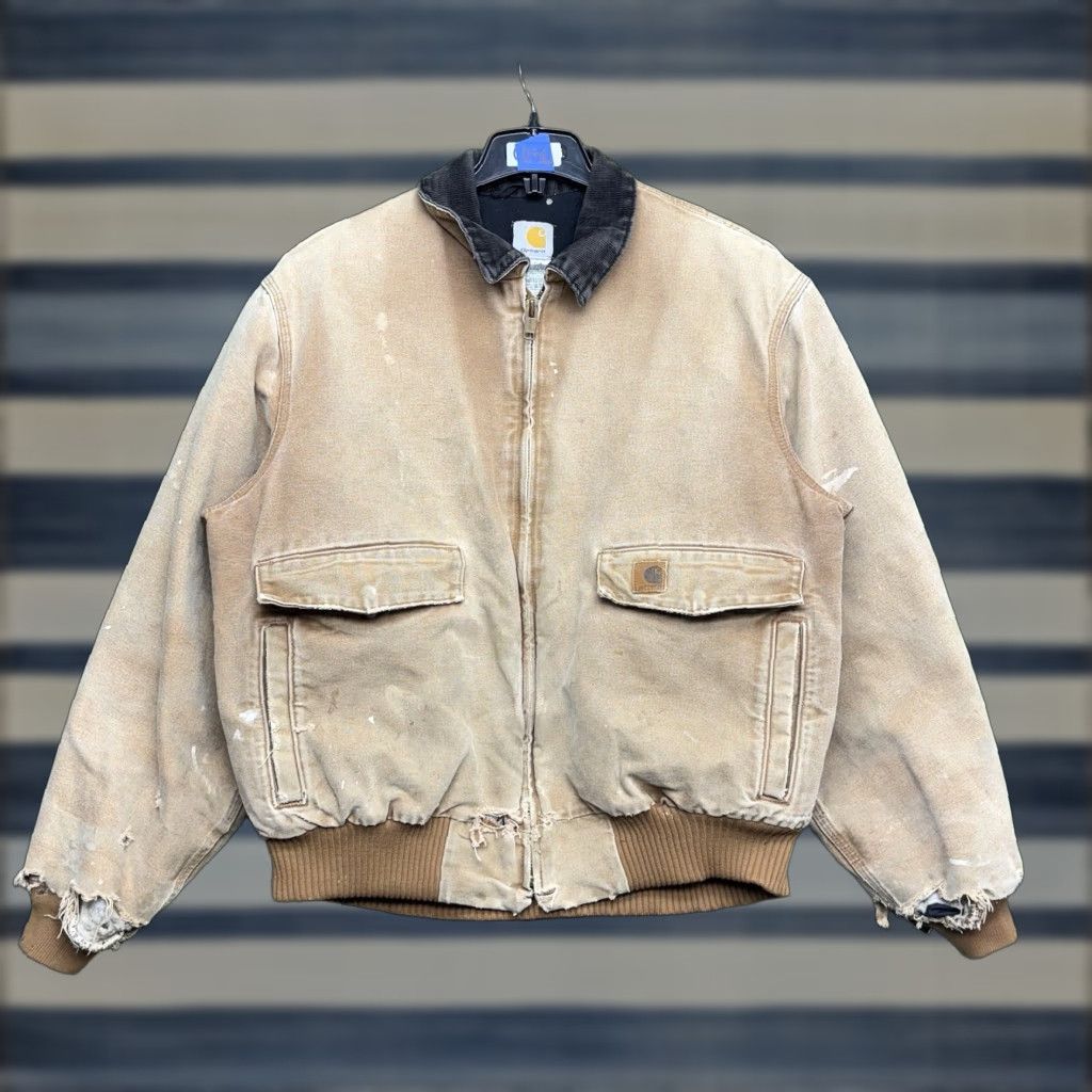 Carhartt VINTAGE Carhartt Jacket Mens XL Quilt Lined Brown J165 BRN Workwear Distressed Jacket Size US XL / EU 56 / 4 - 1 Thumbnail