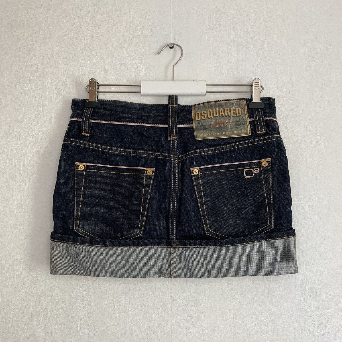 Dsquared2 Dsquared2 Cimosa Cuffed Denim Mini Skirt Size 27" / US 4 / IT 40 - 3 Thumbnail