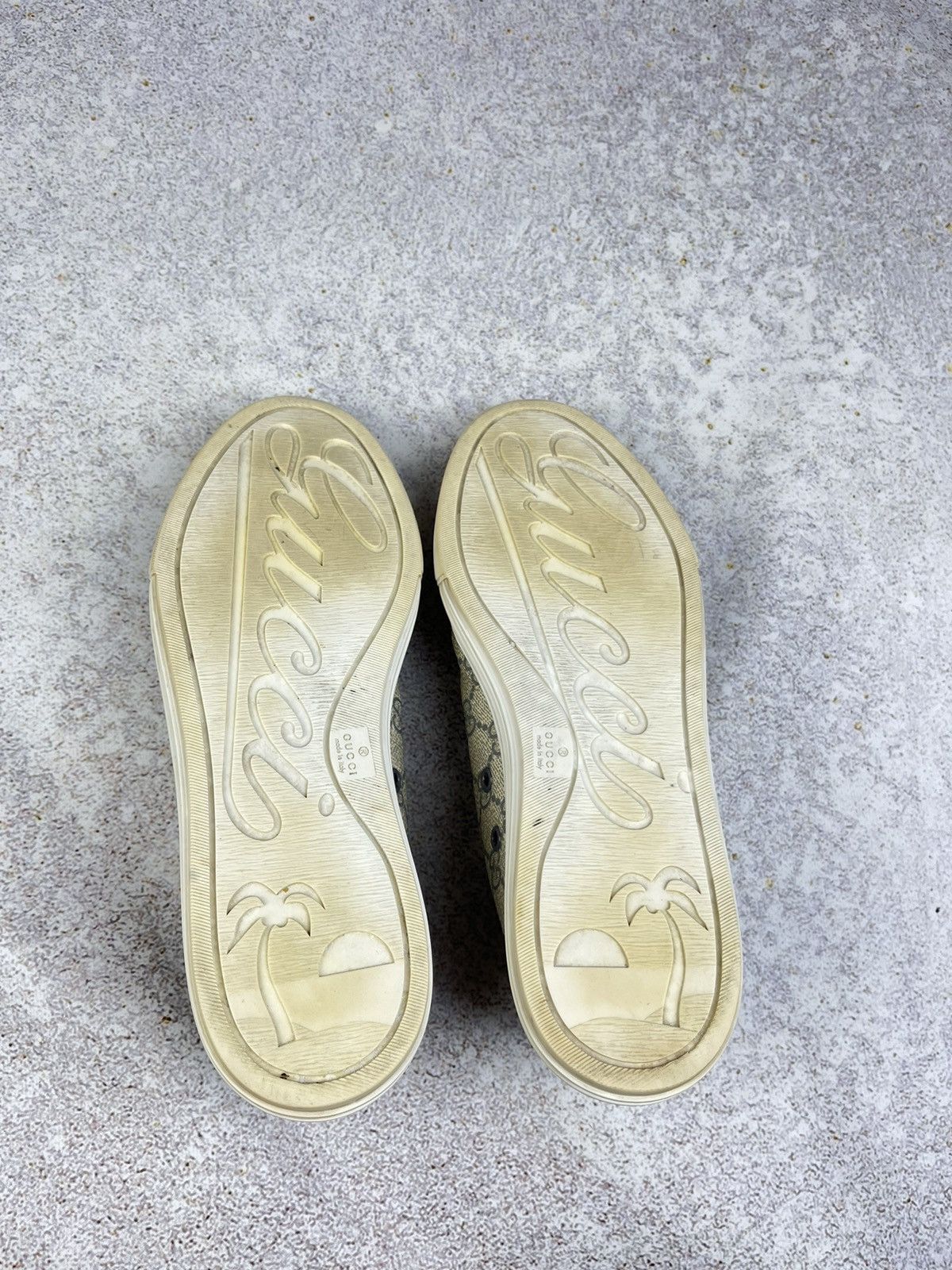 Gucci Gucci Canvas Leather Trim Embellishment Sneakers Women's 9 Size US 9 / IT 39 - 9 Thumbnail