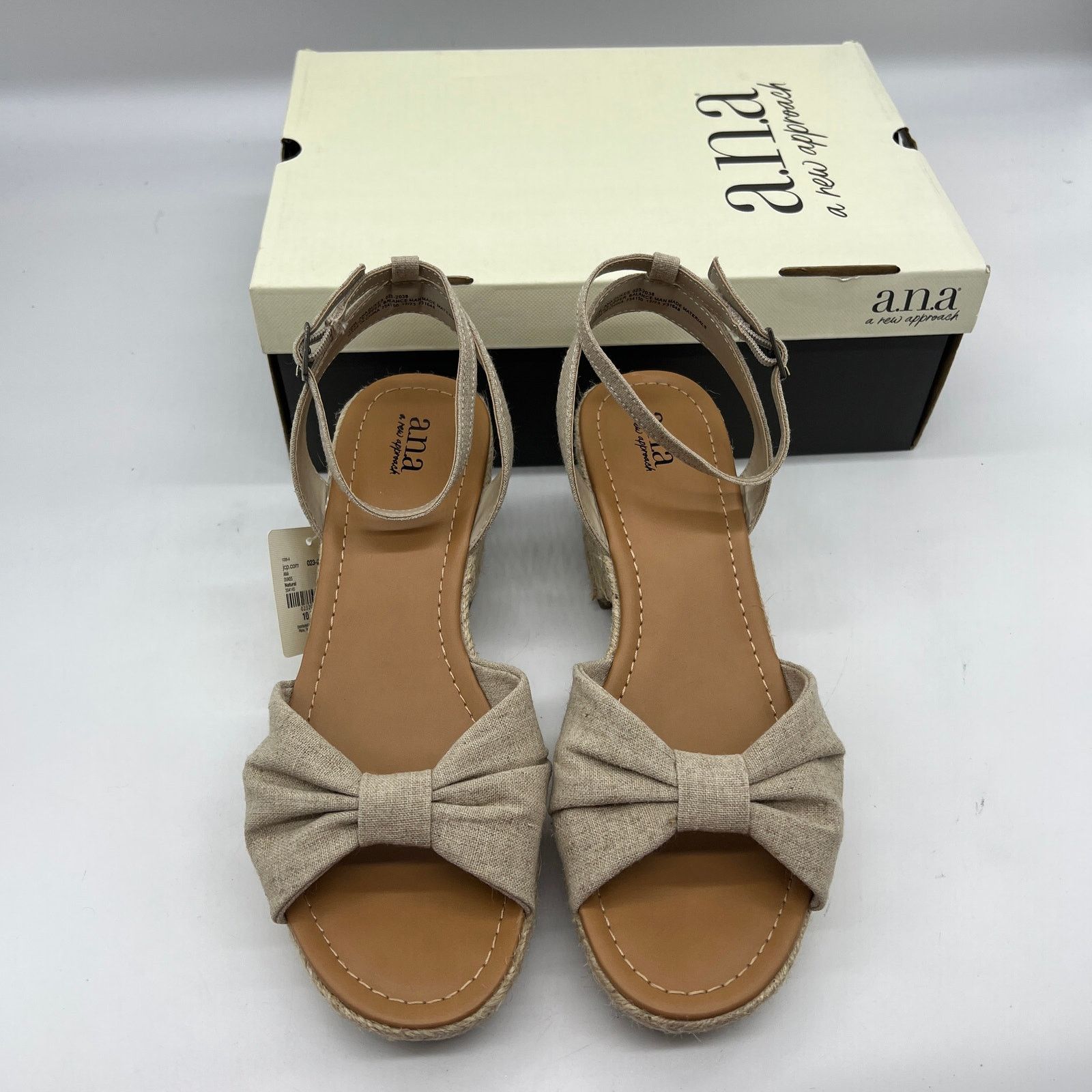 Other a.n.a Womens Dukes Heeled Sandals Brown Natural Size 10M Size US 10 / IT 40 - 2 Thumbnail