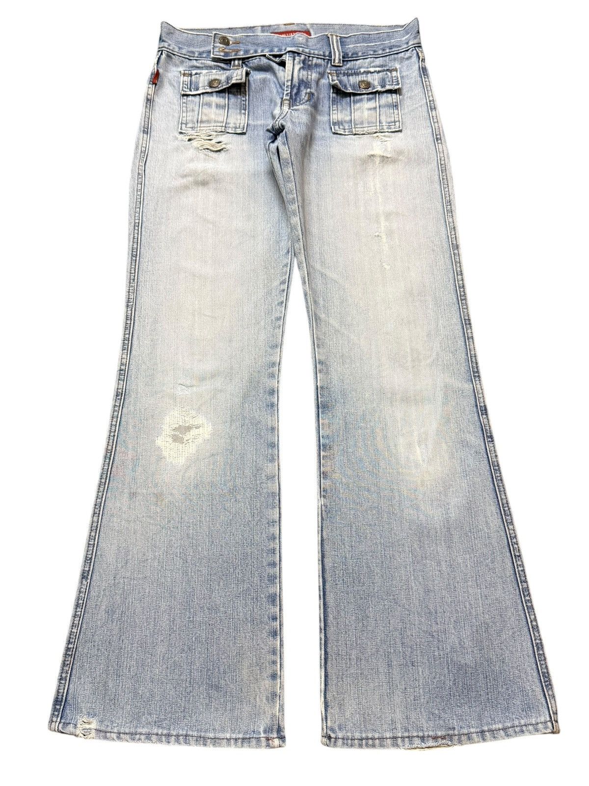 Hysteric Glamour Vintage Japanese Brand Bush Pants Light Wash Wide Leg Flare Size US 31 - 1 Thumbnail
