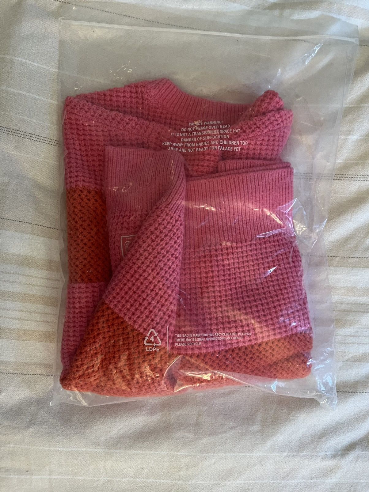 Palace Palace Open Stripe Knit Sweater in Pink / Orange Size XL Size US XL / EU 56 / 4 - 7 Thumbnail
