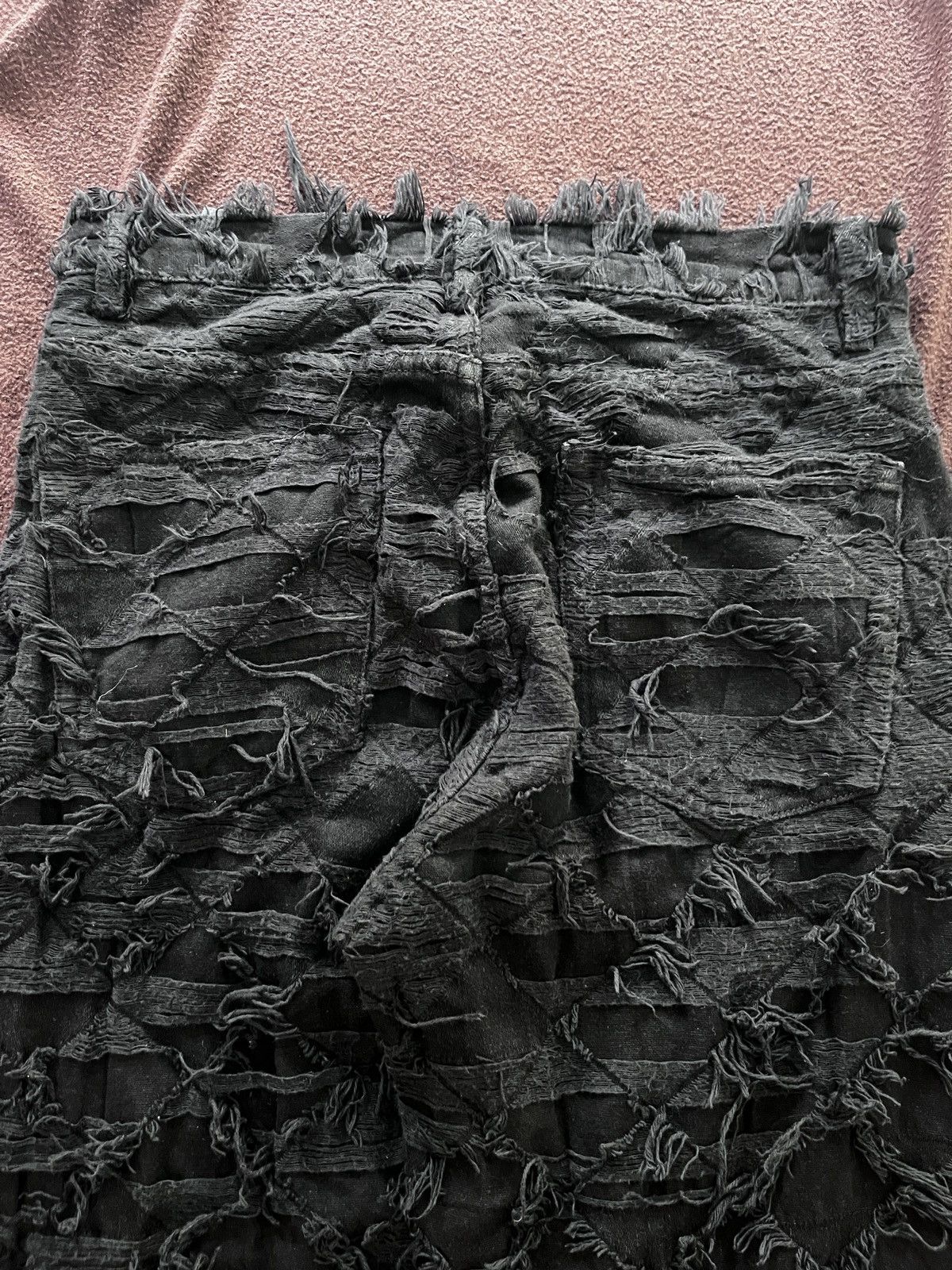 Japanese Brand DISTRESSED MUMMY J CAESAR VERY STYLE FLARE Size US 32 / EU 48 - 10 Thumbnail