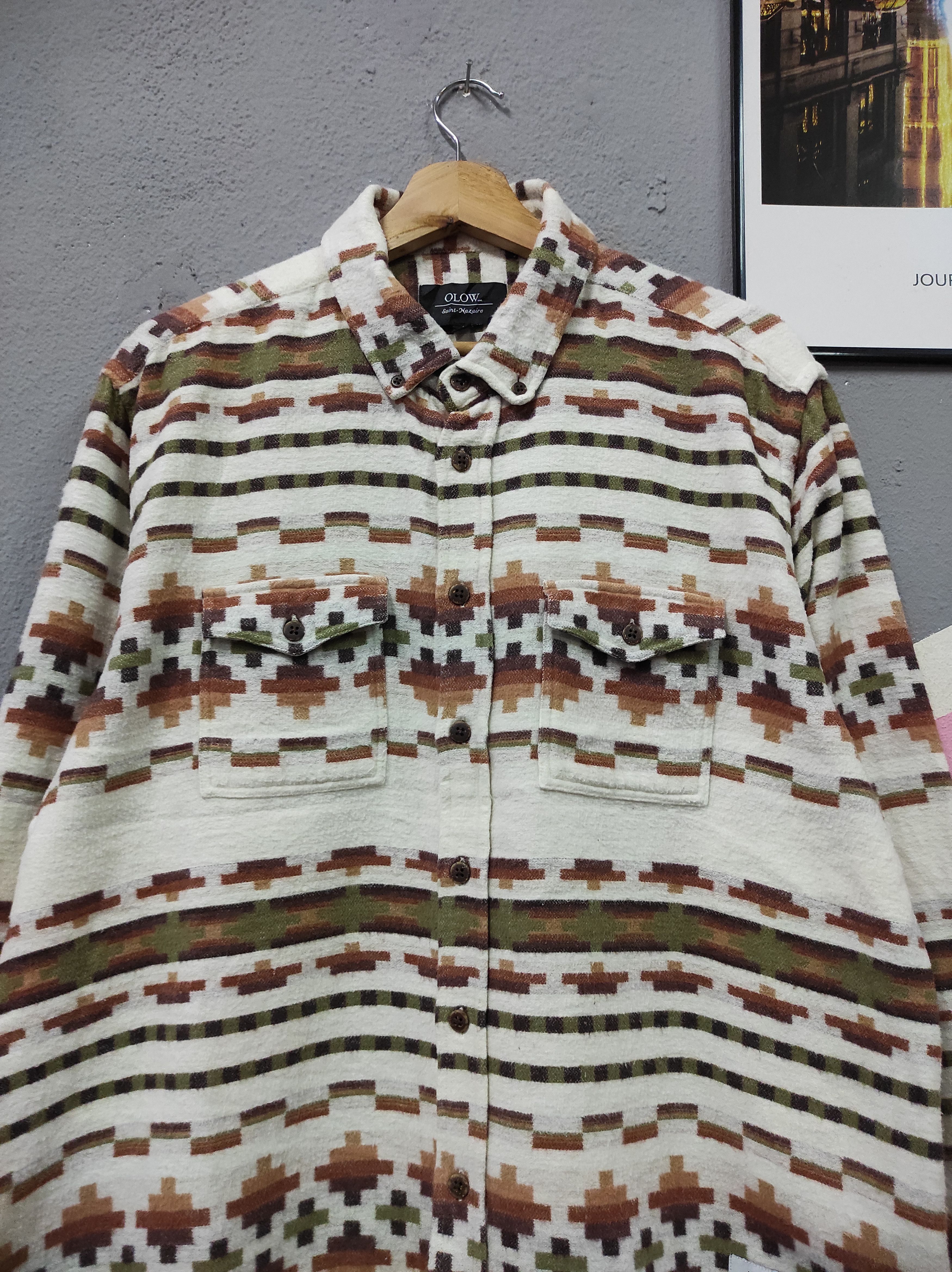 Flannel × Portuguese Flannel OLOW SAINT NAZAIRE DOUBLE POCKET FLANNEL SHIRT BUTTON UP Size US XL / EU 56 / 4 - 2 Thumbnail