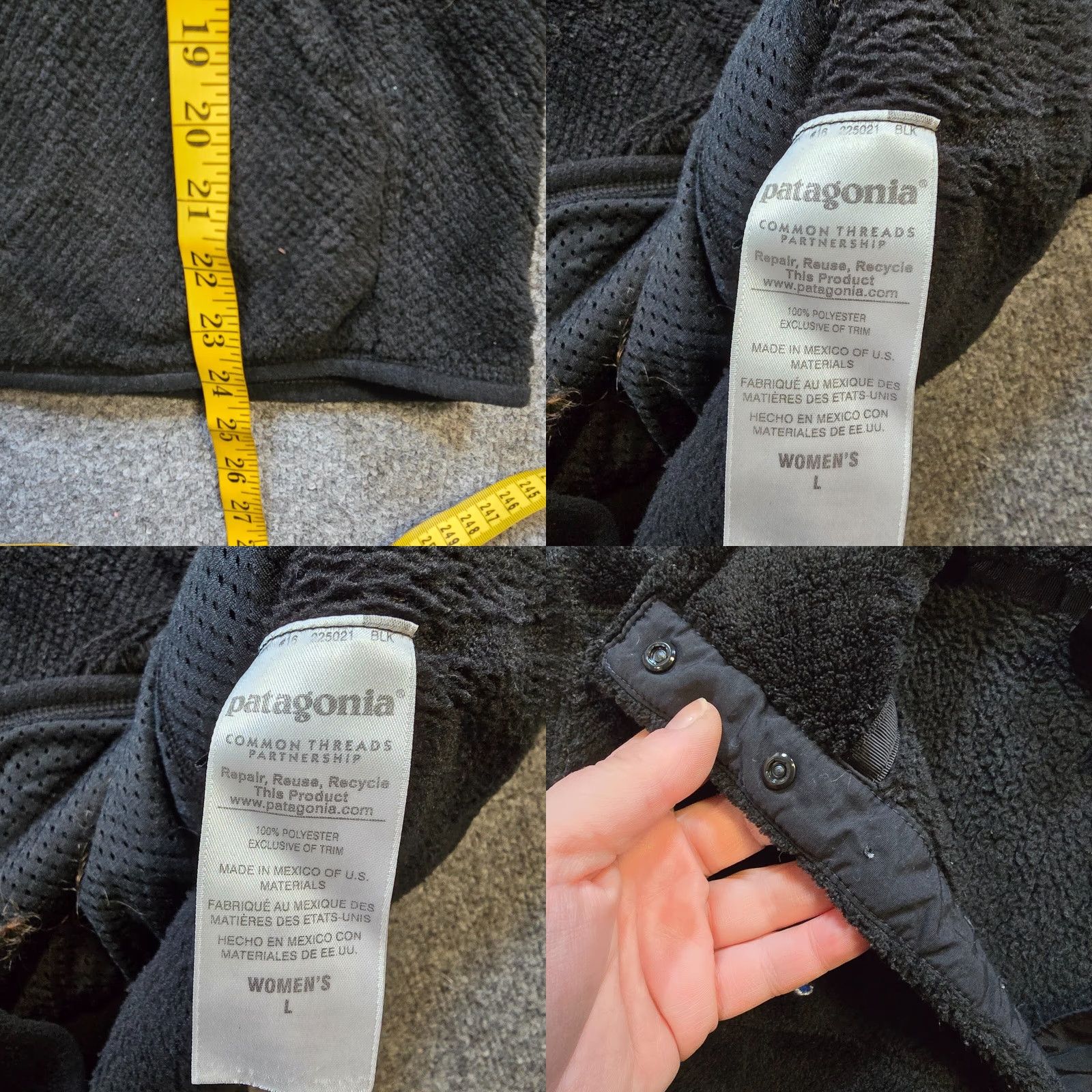 Patagonia Patagonia Sweater Womens Size Large Black Re-Tool Snap T Mustang Horse Casual Jacket Size L / US 10 / IT 46 - 8 Thumbnail