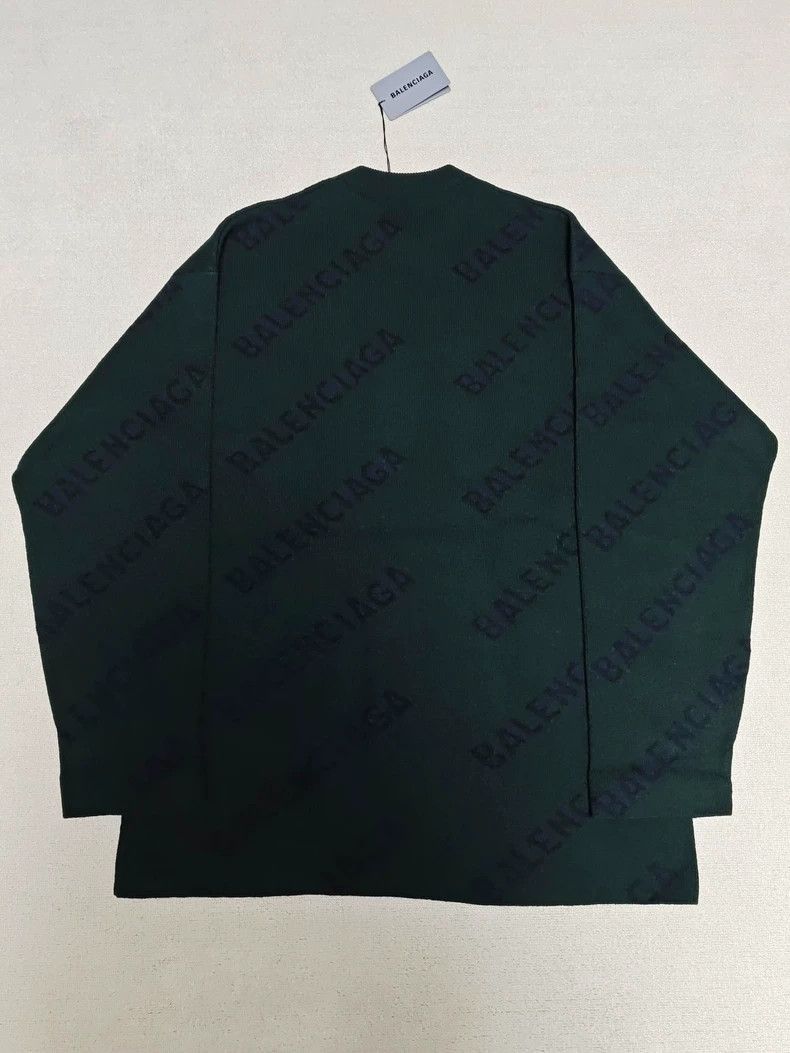 Balenciaga Balenciaga logo printed jacquard long sleeved knitted sweat Size US S / EU 44-46 / 1 - 3 Thumbnail