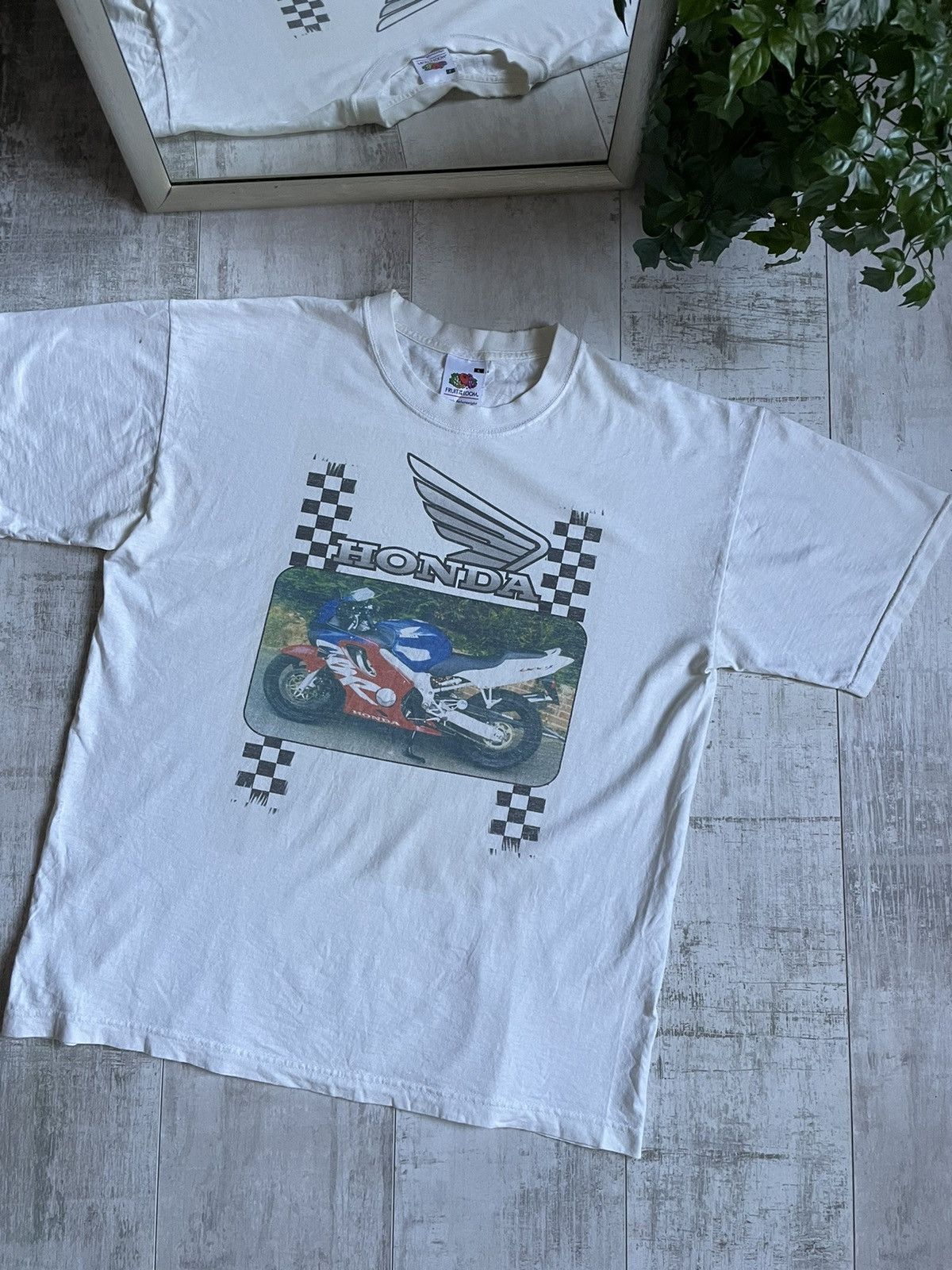 Honda × Vintage Vintage 90’s Honda Racing MotoGr T-Shirt Y2K RARE Size US L / EU 52-54 / 3 - 2 Thumbnail