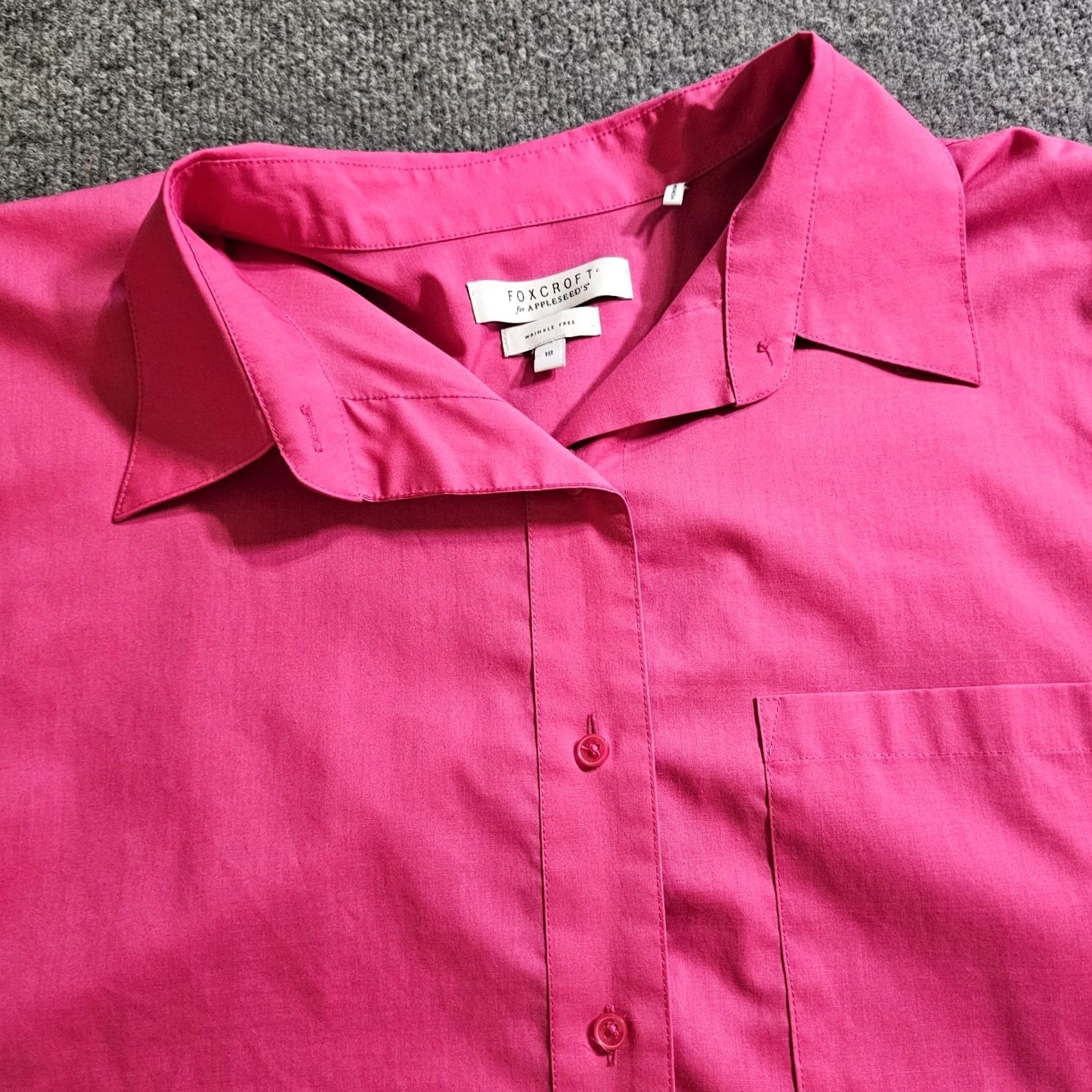 Vintage Foxcroft Top Shirt Womens 18 Pink Long Sleeve Button Wrinkle Free Career Basic XS? Size XXL / US 16-18 / IT 52-54 - 2 Thumbnail