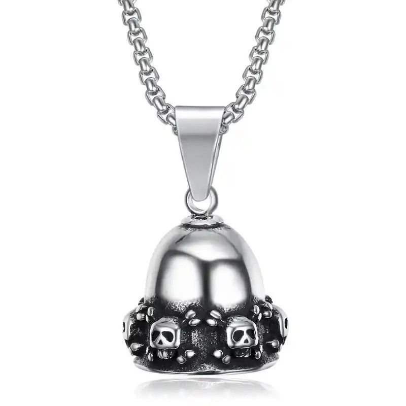 Vintage Retro Skull Bell Necklace Size ONE SIZE - 3 Thumbnail