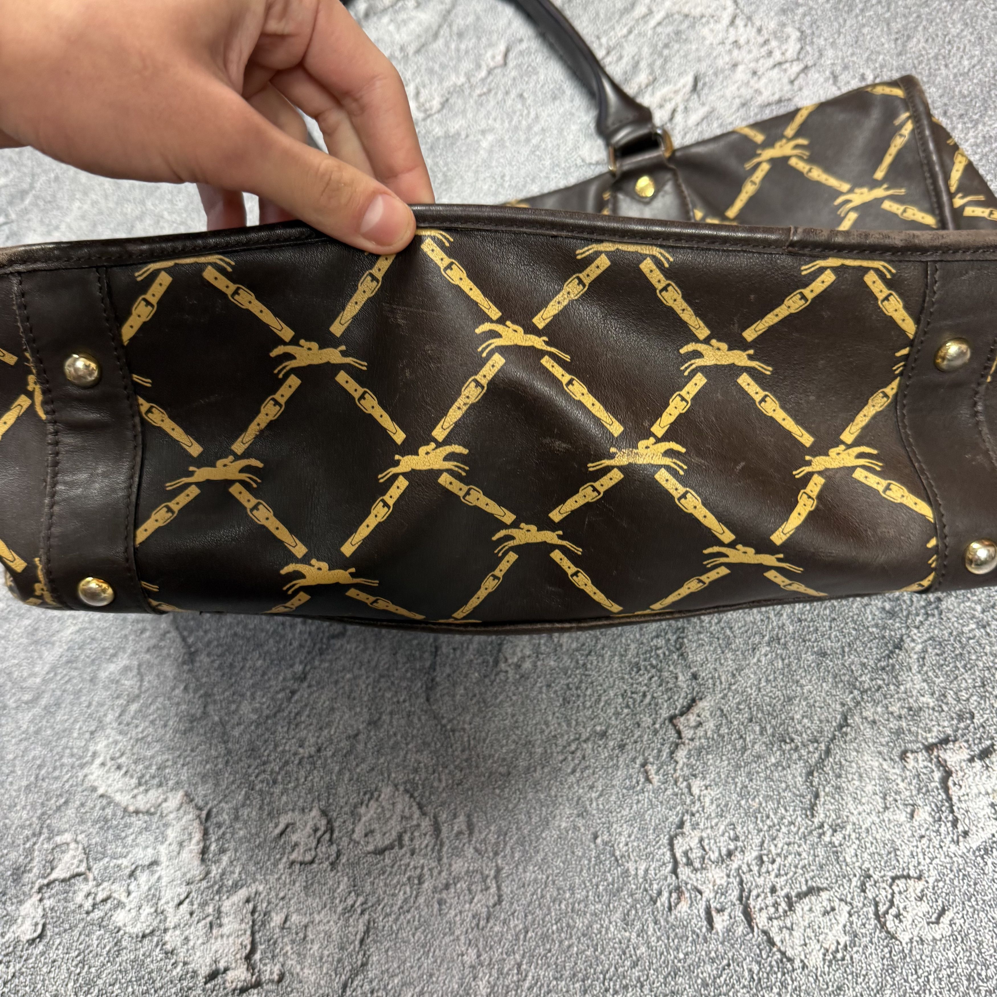 Longchamp vintage longchamp full print leather sling bag Size ONE SIZE - 5 Thumbnail